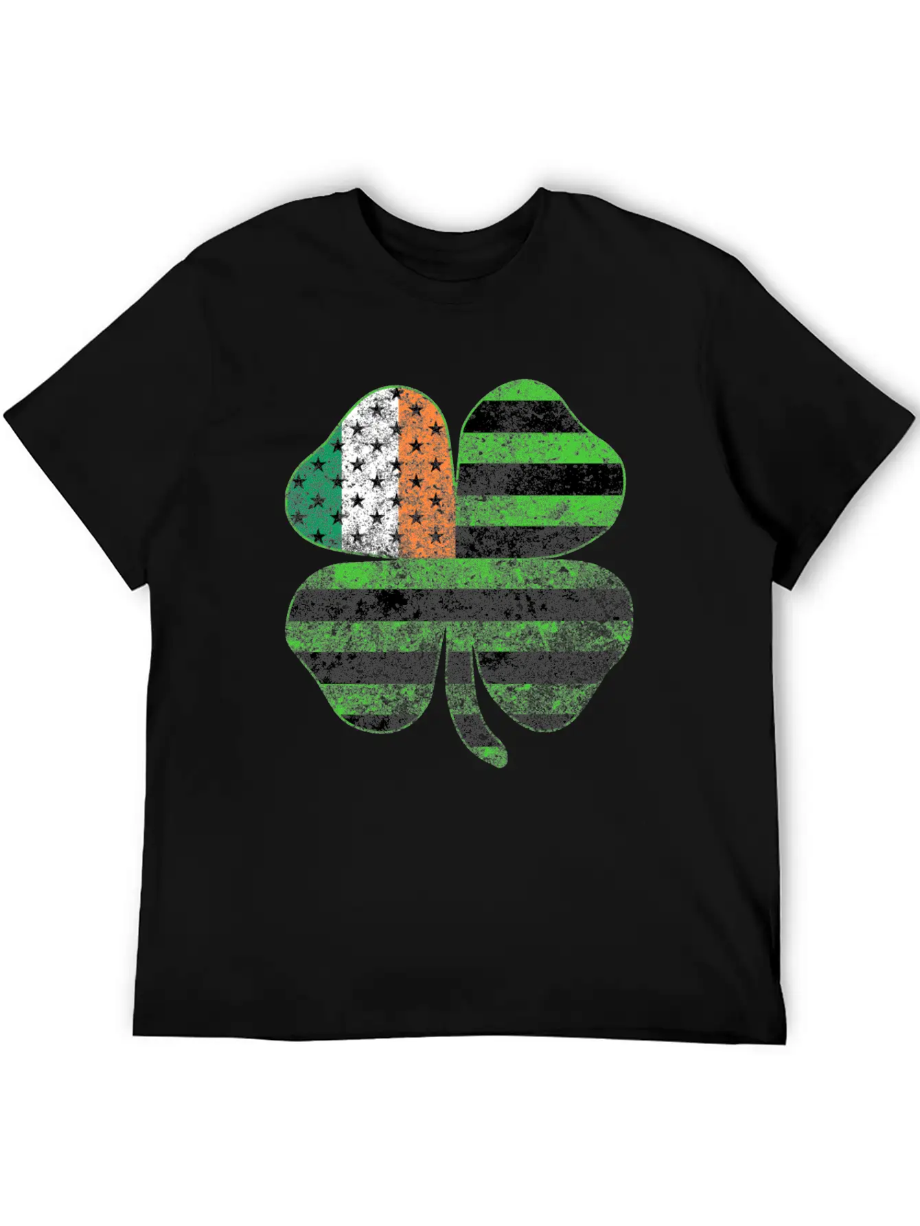 Irish American Flag Shamrock Clover St Patrick's Unisex Casual T-Shirt – Clean Design For Daily Comfort