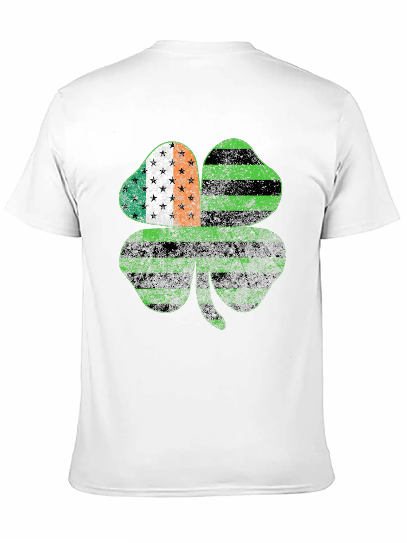 Irish American Flag Shamrock Clover St Patrick's Unisex Casual T-Shirt – Clean Design For Daily Comfort