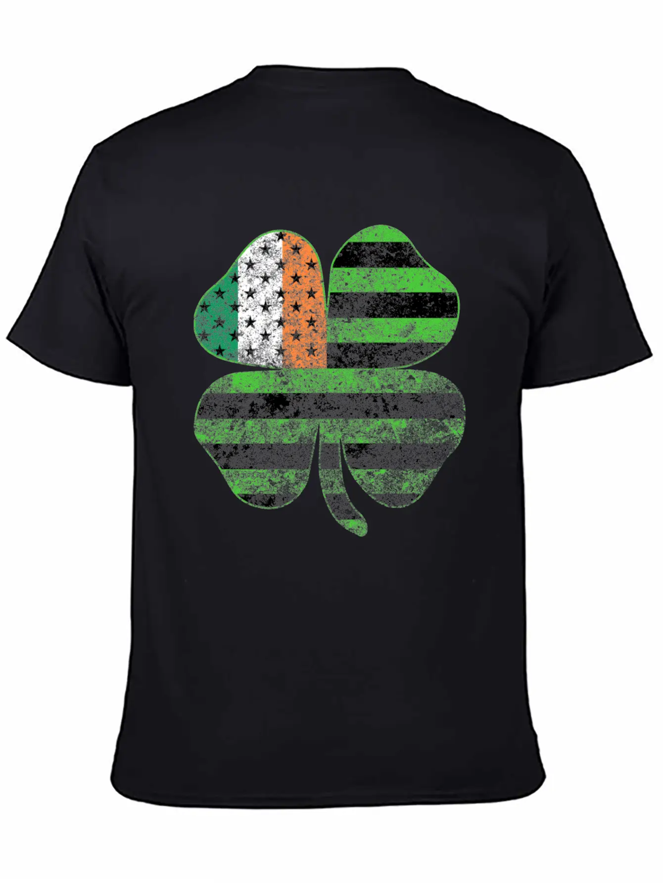 Irish American Flag Shamrock Clover St Patrick's Unisex Casual T-Shirt – Clean Design For Daily Comfort