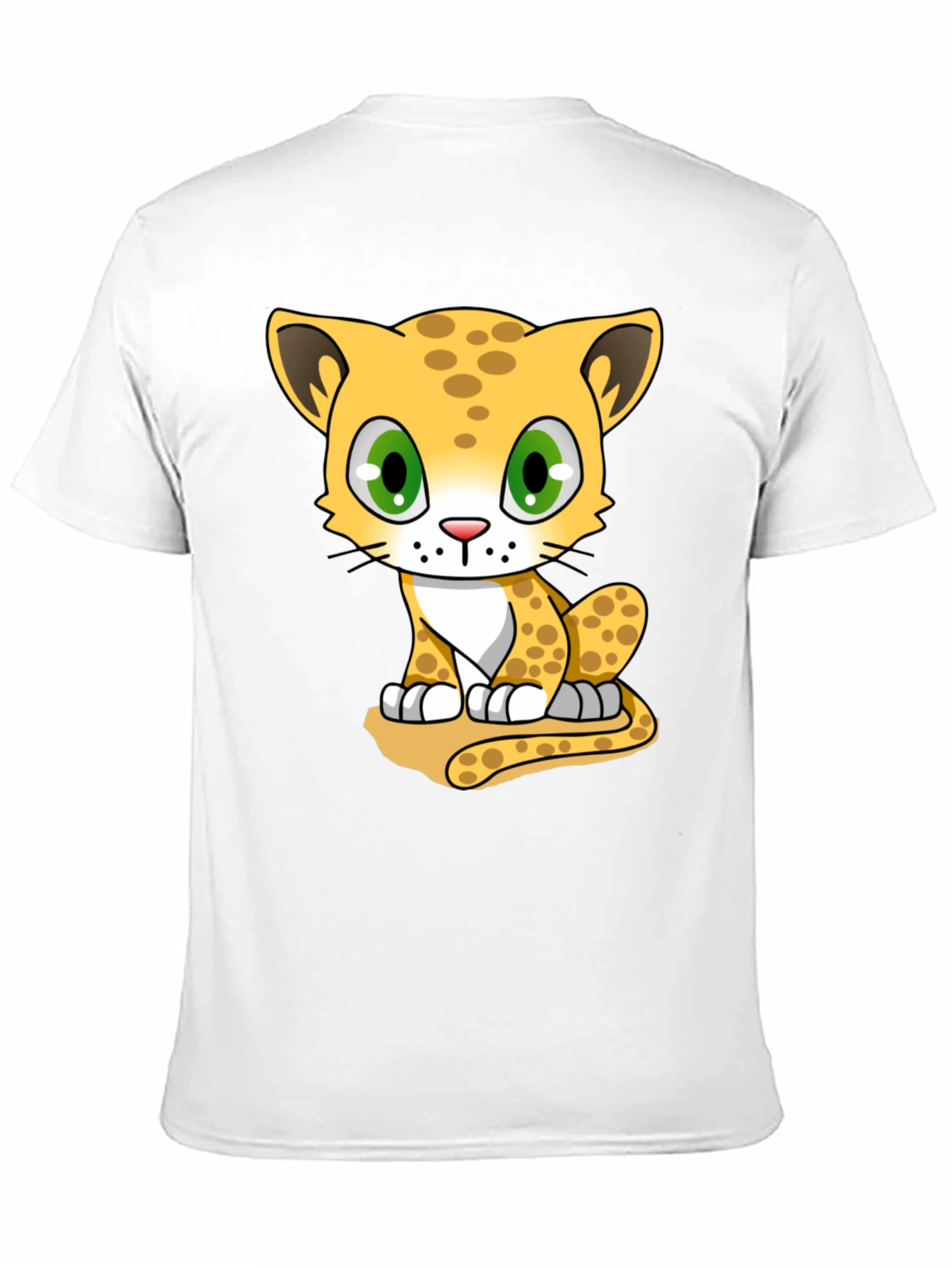 Cute Cheetah Graphic Tee - Black