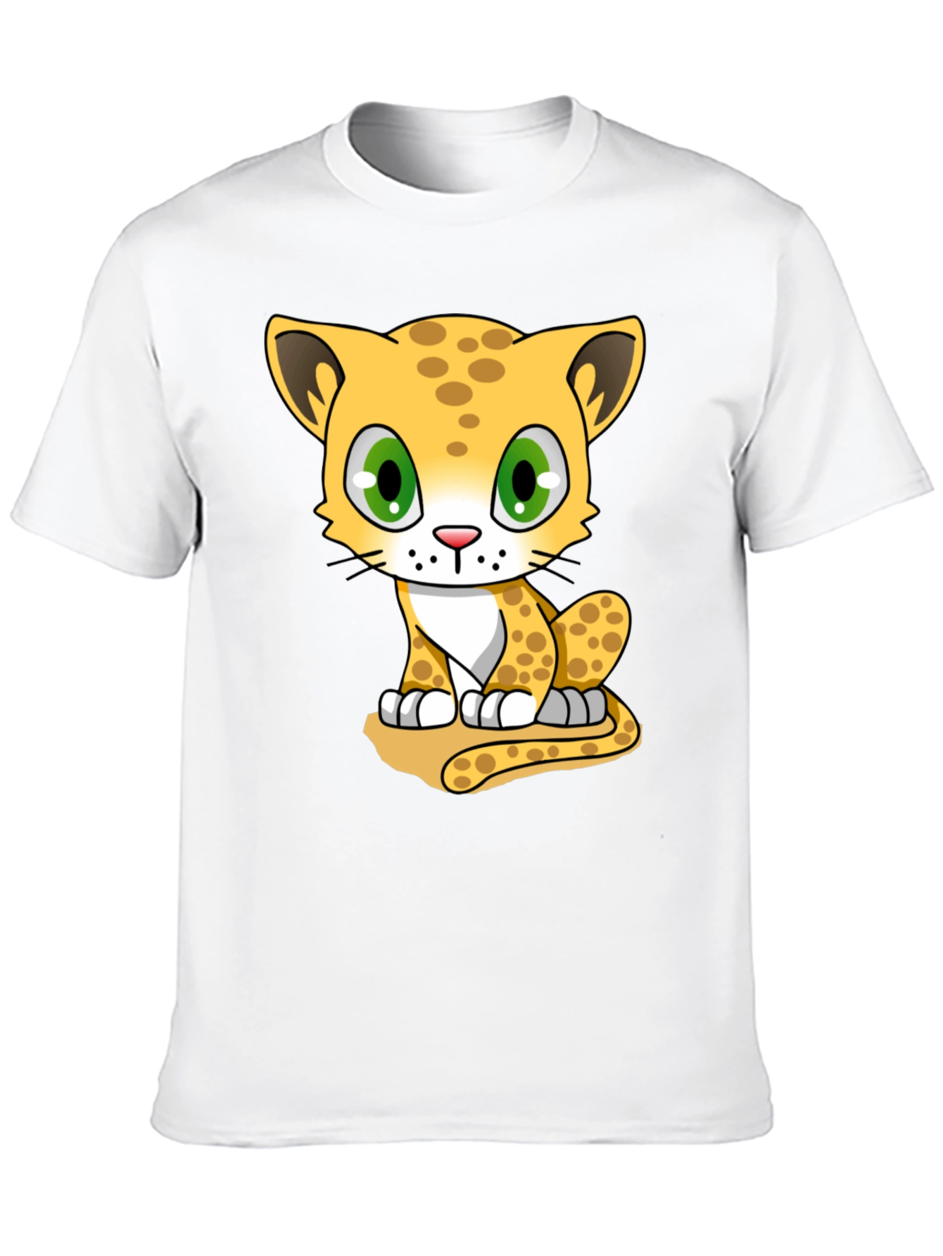 Cute Cheetah Graphic Tee - Black
