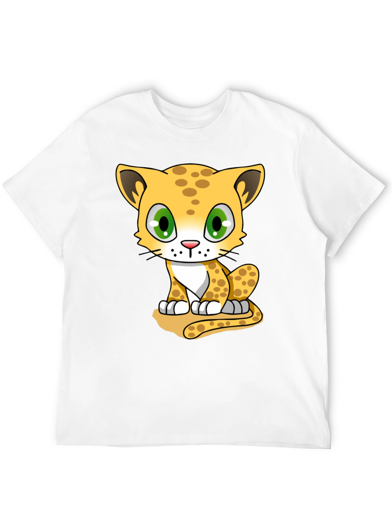 Cute Cheetah Graphic Tee - Black