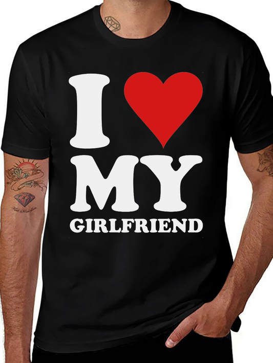 I Heart My Girlfriend T-Shirt - Black