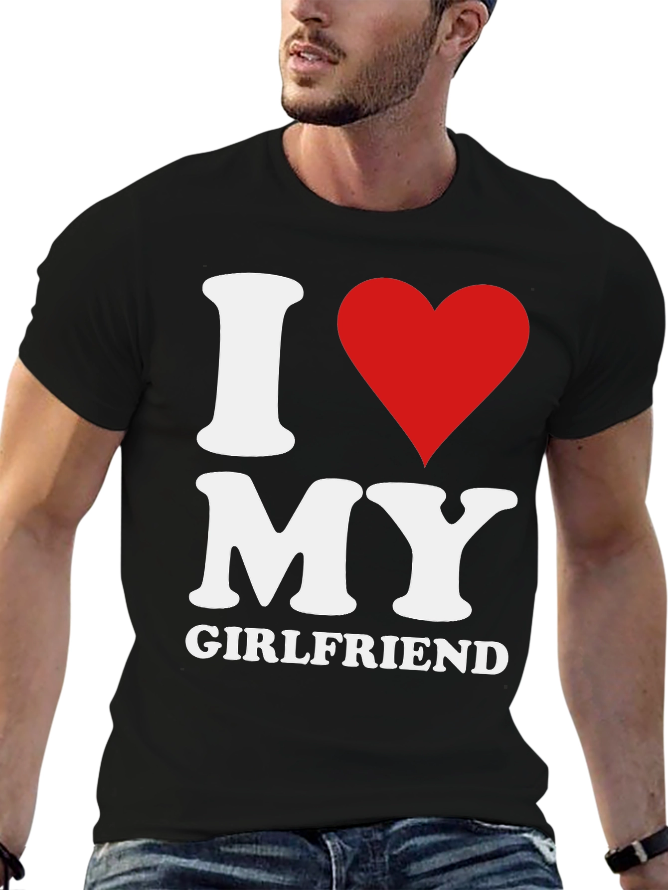 I Heart My Girlfriend T-Shirt - Black