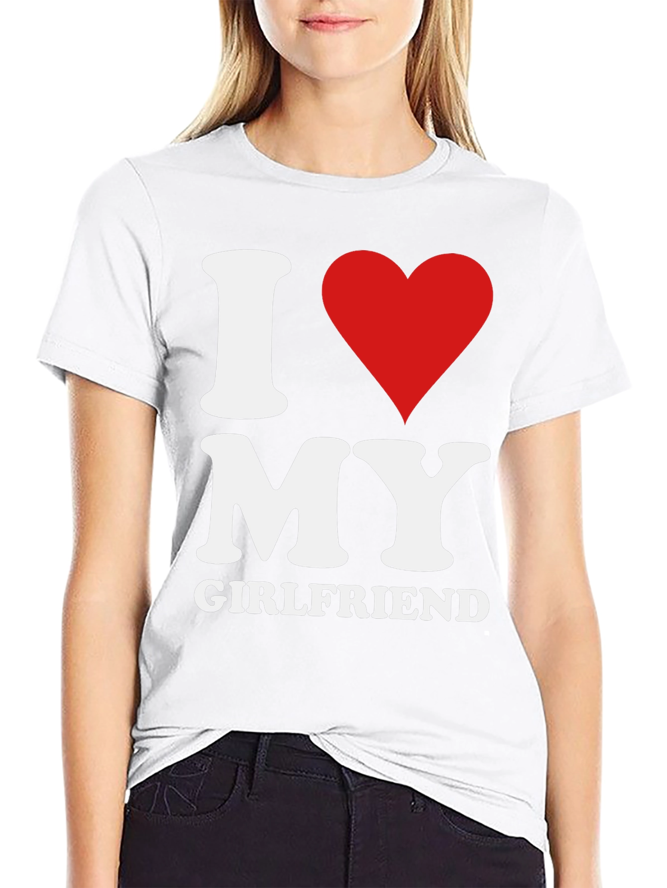 I Heart My Girlfriend T-Shirt - Black