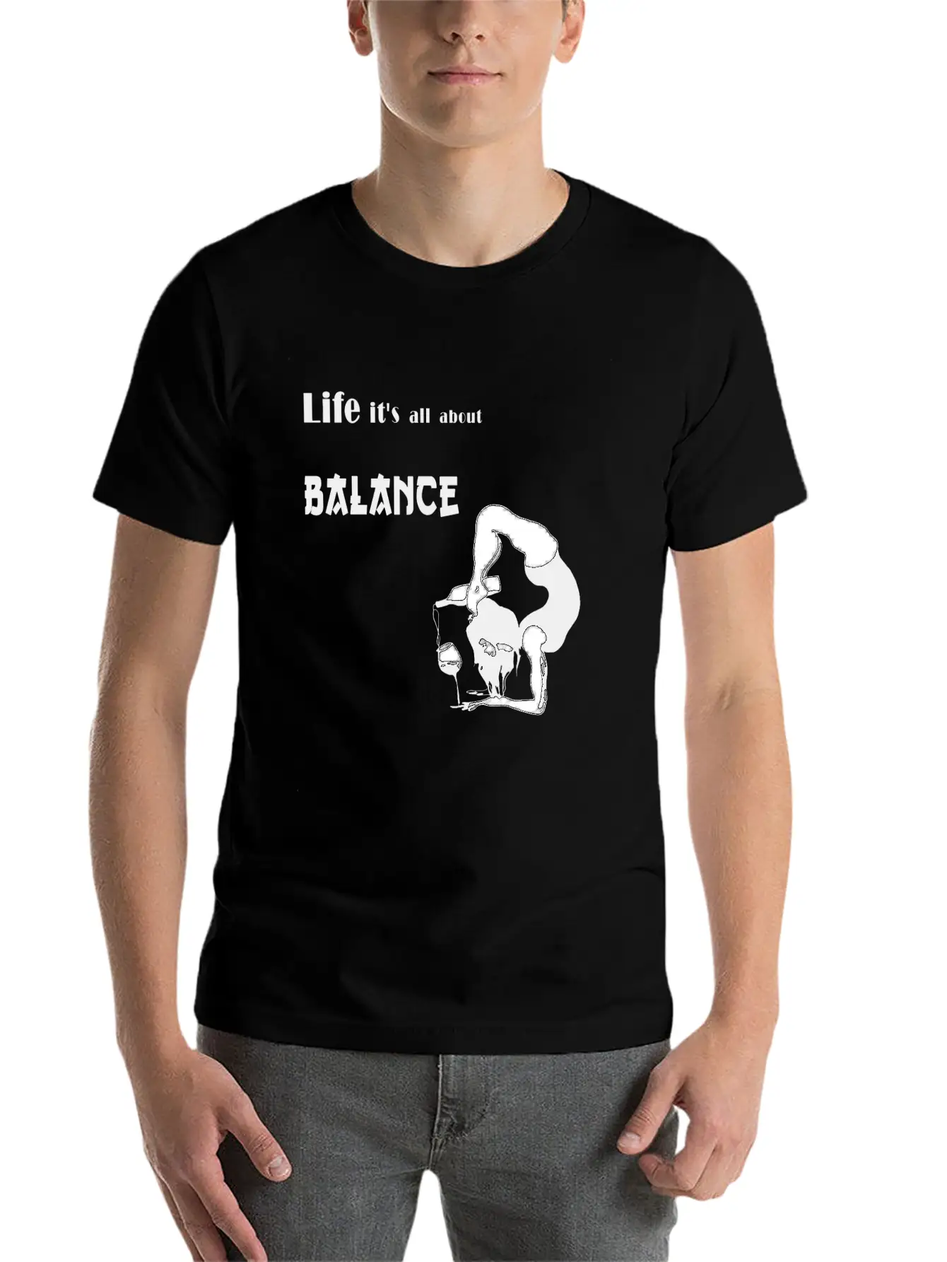 It's All About Balance Unisex Casual T-Shirt – Clean Design For Daily Comfort
