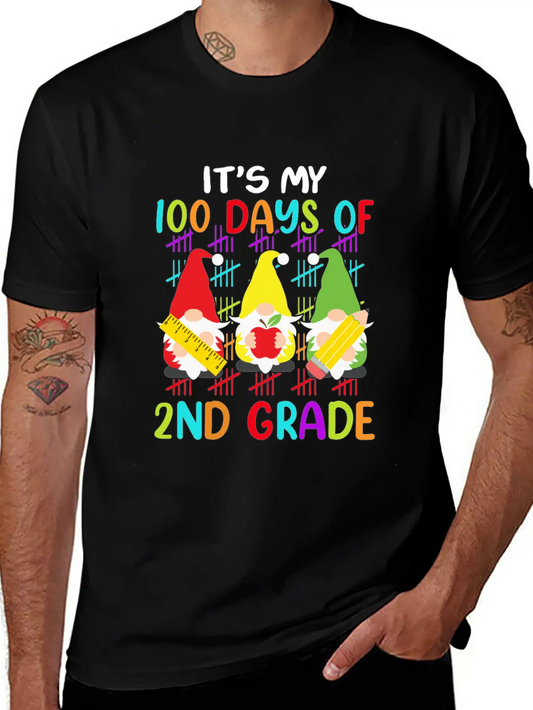 It's My 100 Days Of 2nd Grade Back To School Unisex Casual T-Shirt – Clean Design For Daily Comfort