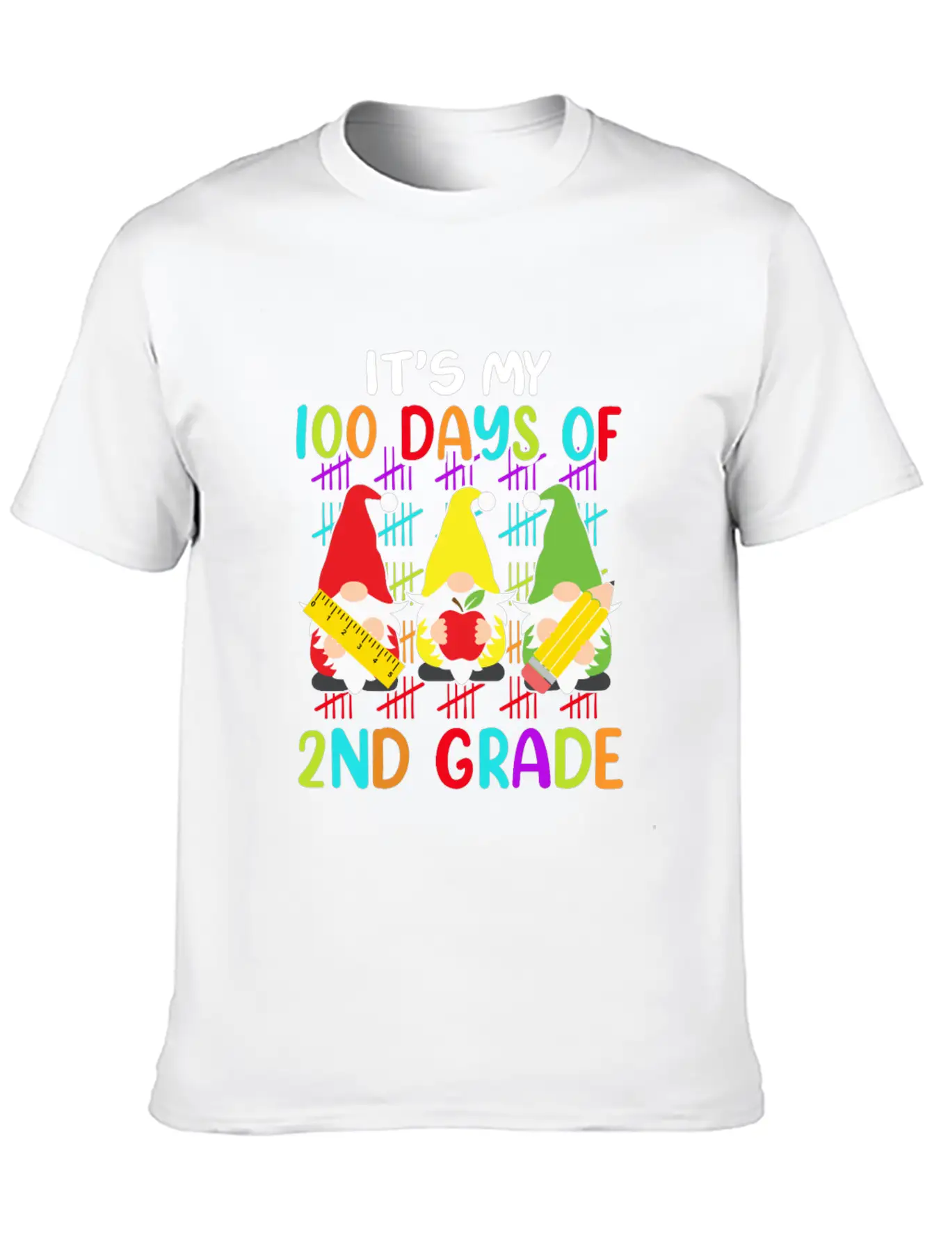 It's My 100 Days Of 2nd Grade Back To School Unisex Casual T-Shirt – Clean Design For Daily Comfort