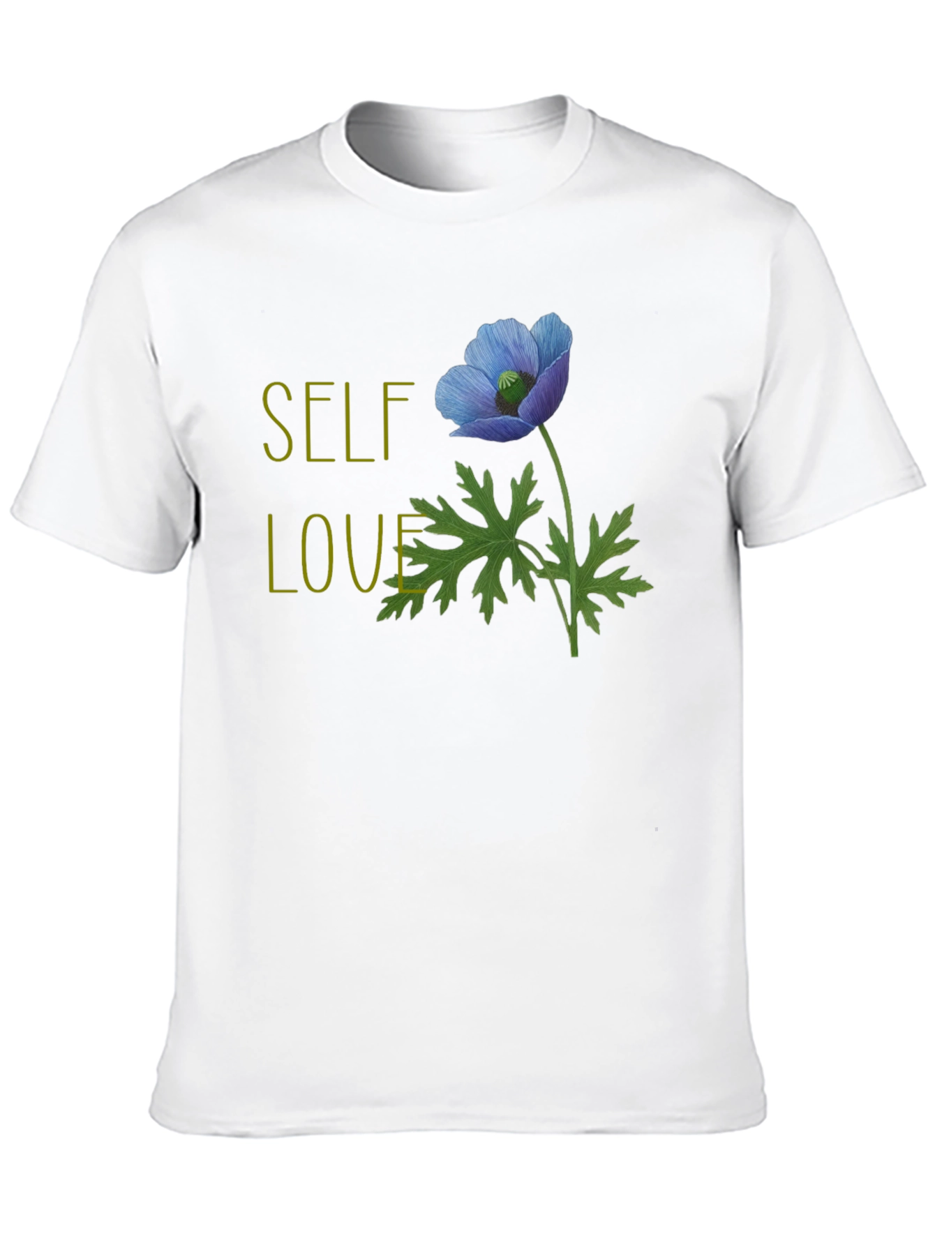 Self-Love Flower Graphic T-Shirt - Black