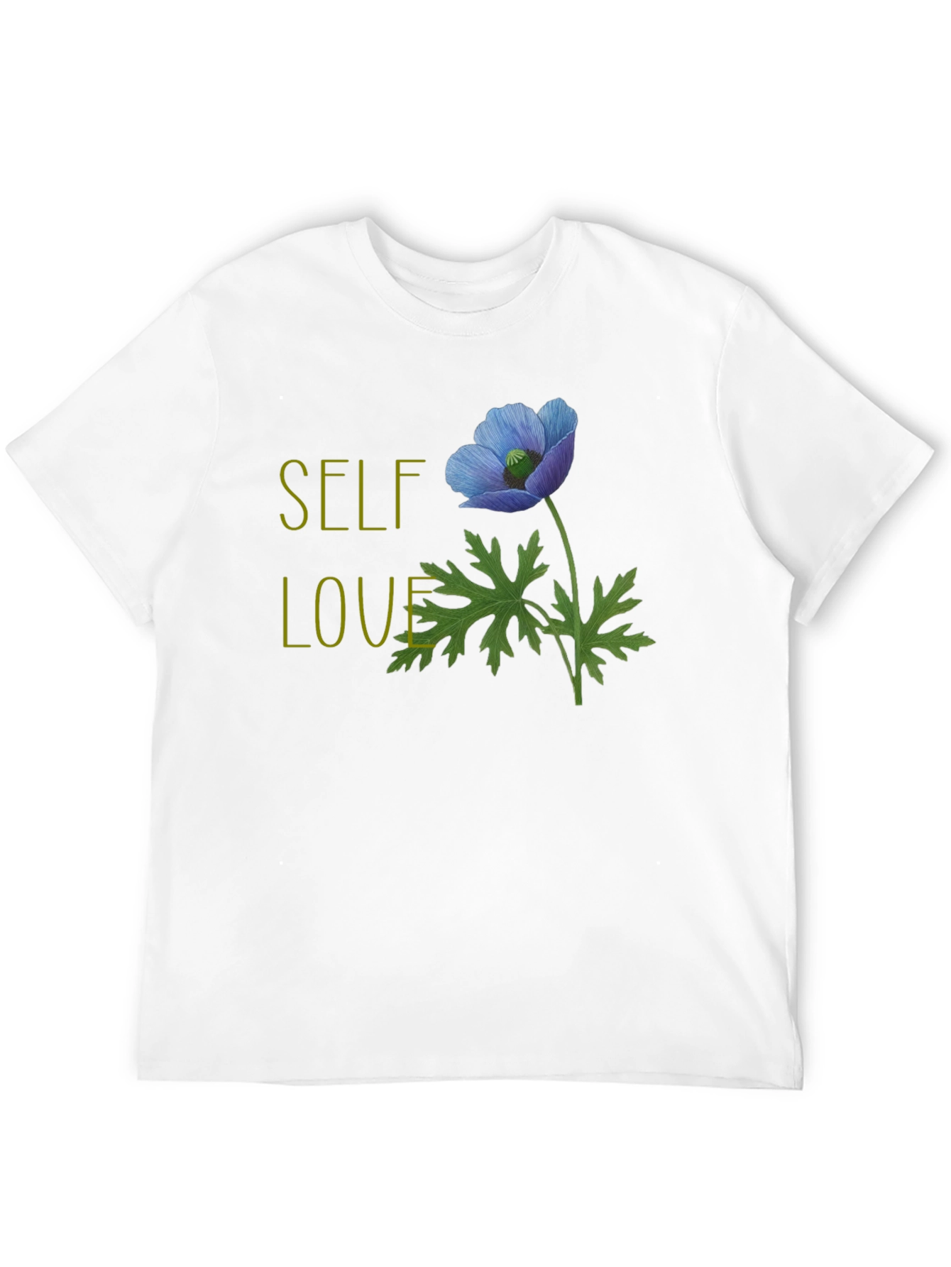 Self-Love Flower Graphic T-Shirt - Black