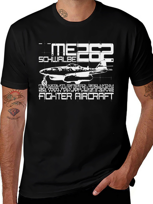 ME 262 Schwalbe Fighter Aircraft Black T-Shirt