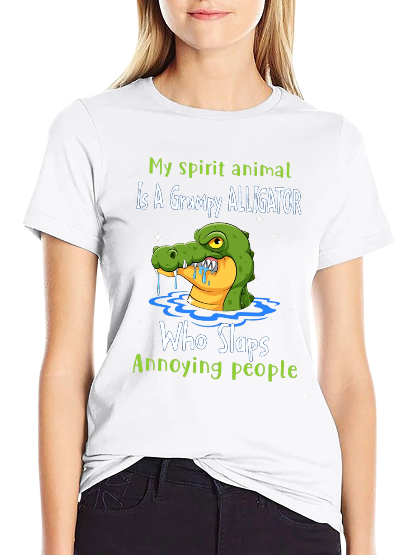 Grumpy Alligator T-Shirt - Slap Annoying People