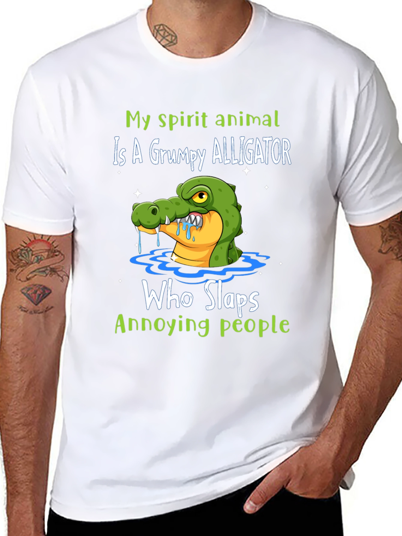 Grumpy Alligator T-Shirt - Slap Annoying People