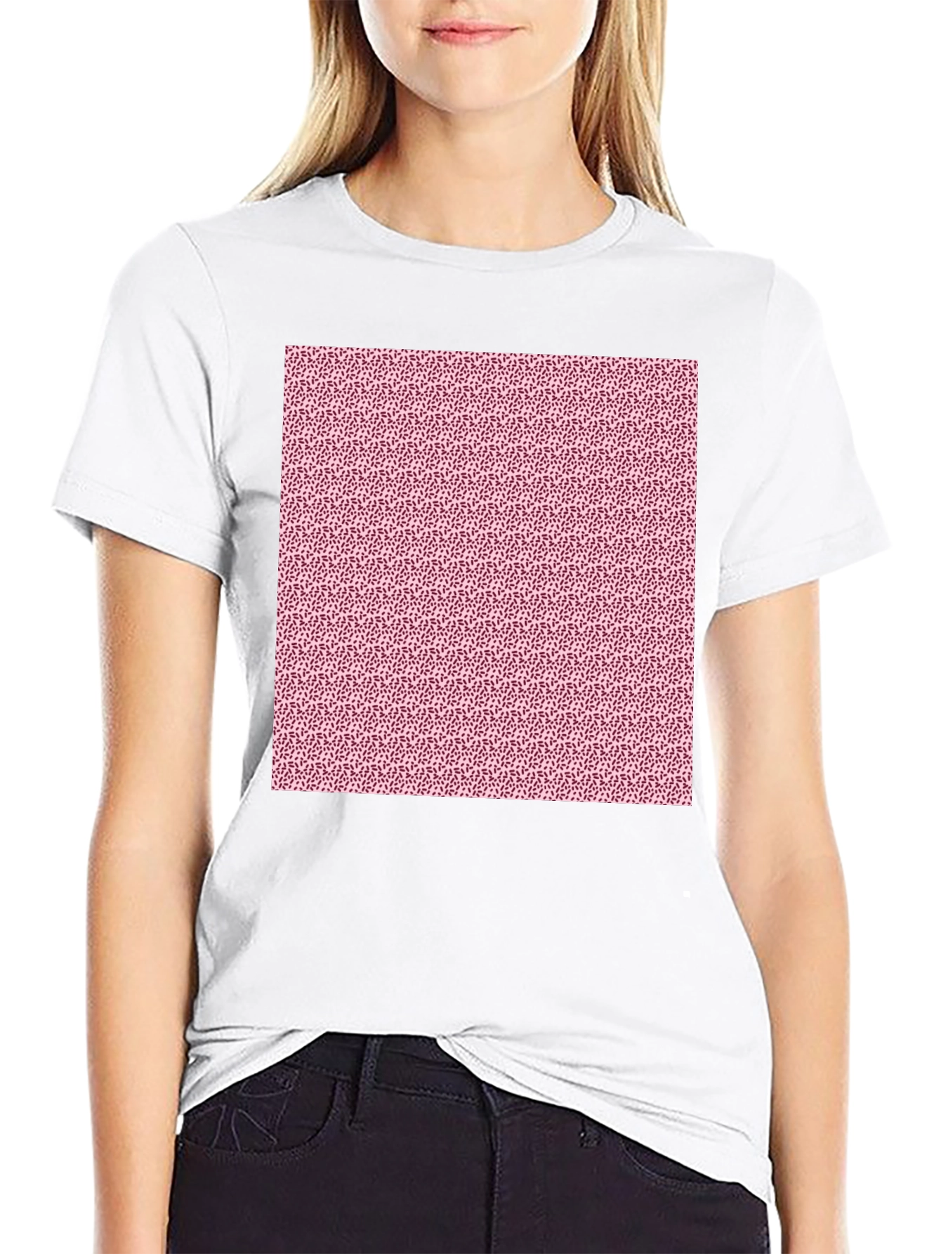Patterned Black T-Shirt