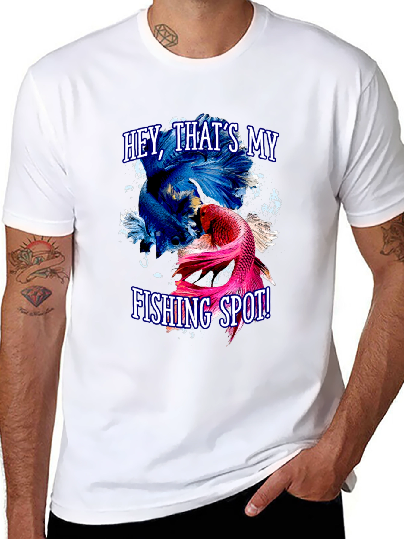 Hey Thats My Fishing Spot! Betta Fish Graphic T-Shirt