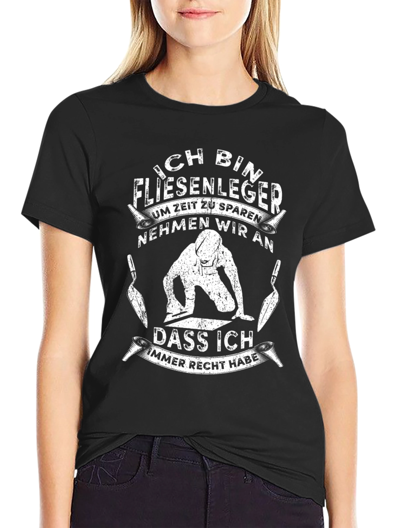 Ich Bin Fliesenleger T-Shirt - Funny Tile Setter Tee