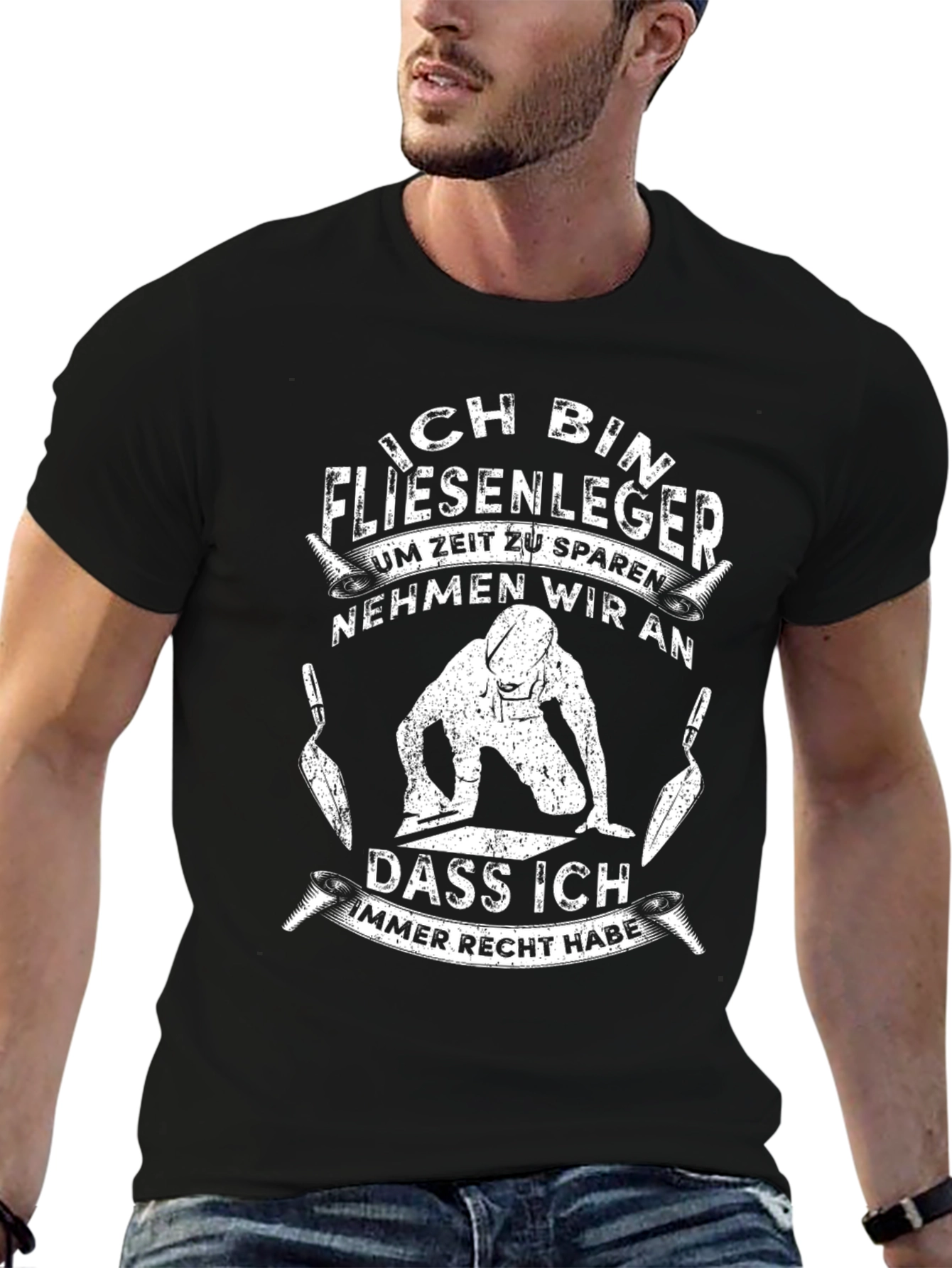 Ich Bin Fliesenleger T-Shirt - Funny Tile Setter Tee