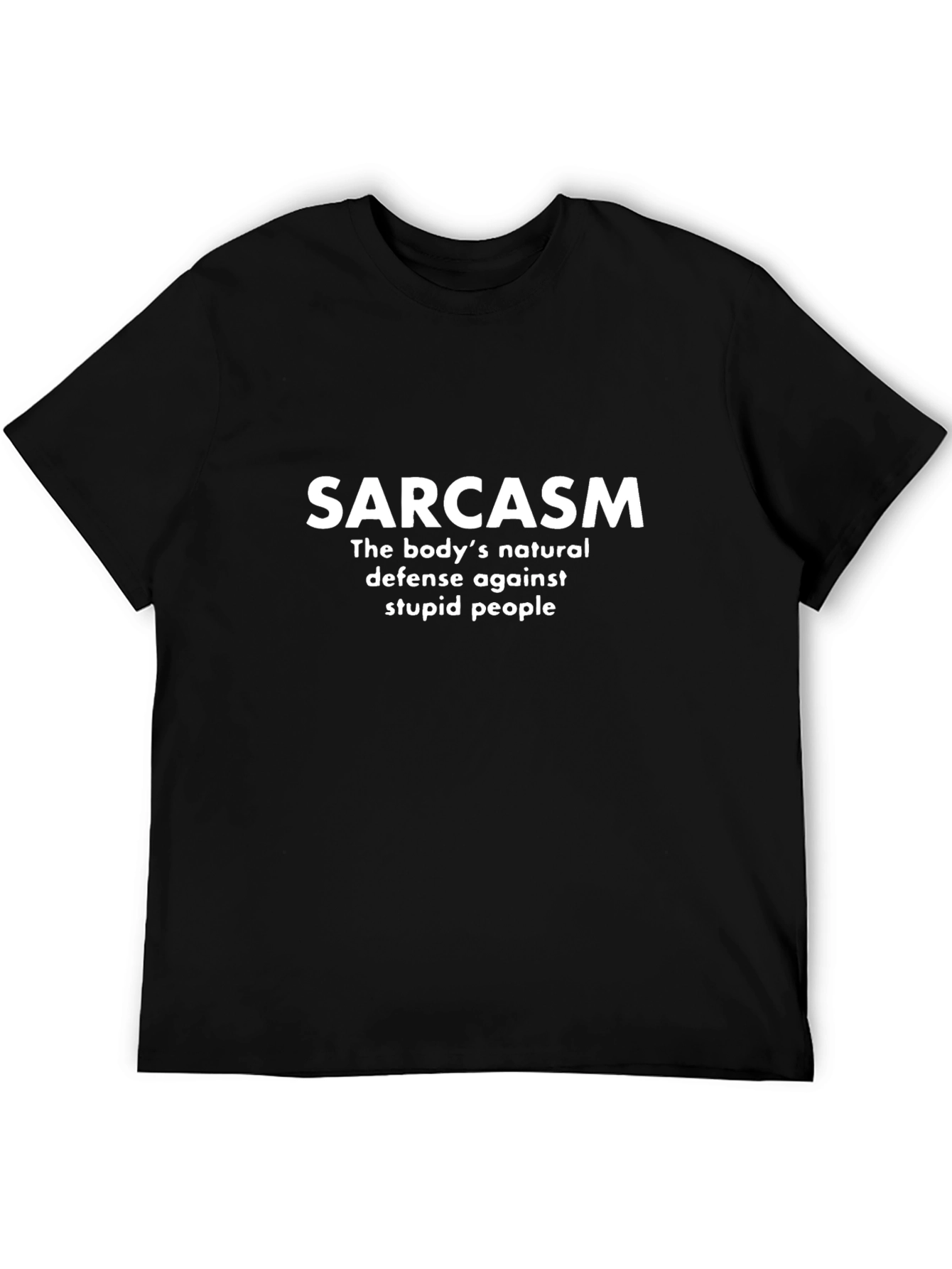 Sarcasm Defense T-Shirt - Black Funny Tee