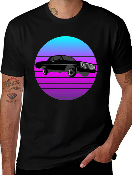 Retro Car T-Shirt - Sunset Graphic Tee