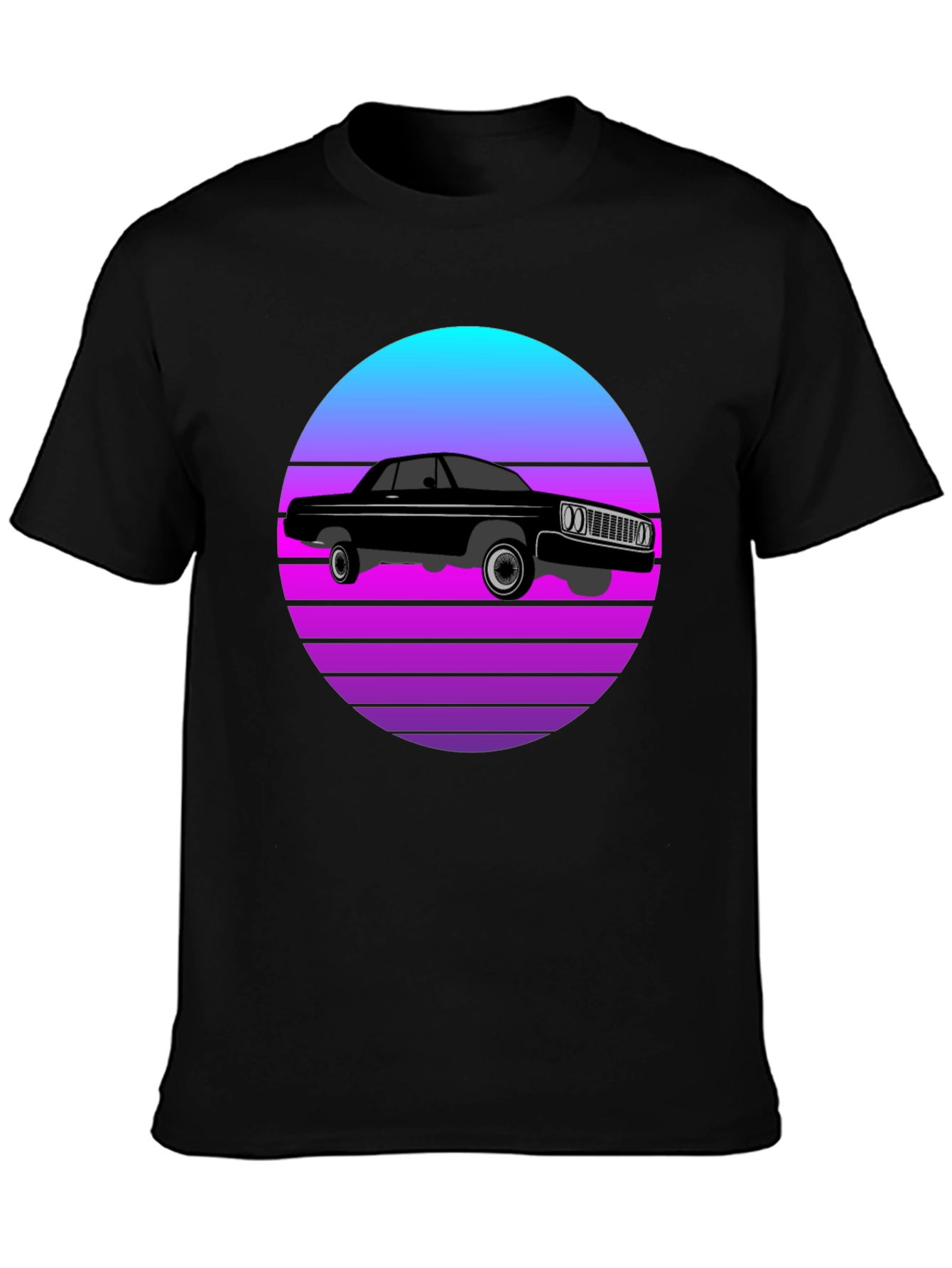 Retro Car T-Shirt - Sunset Graphic Tee