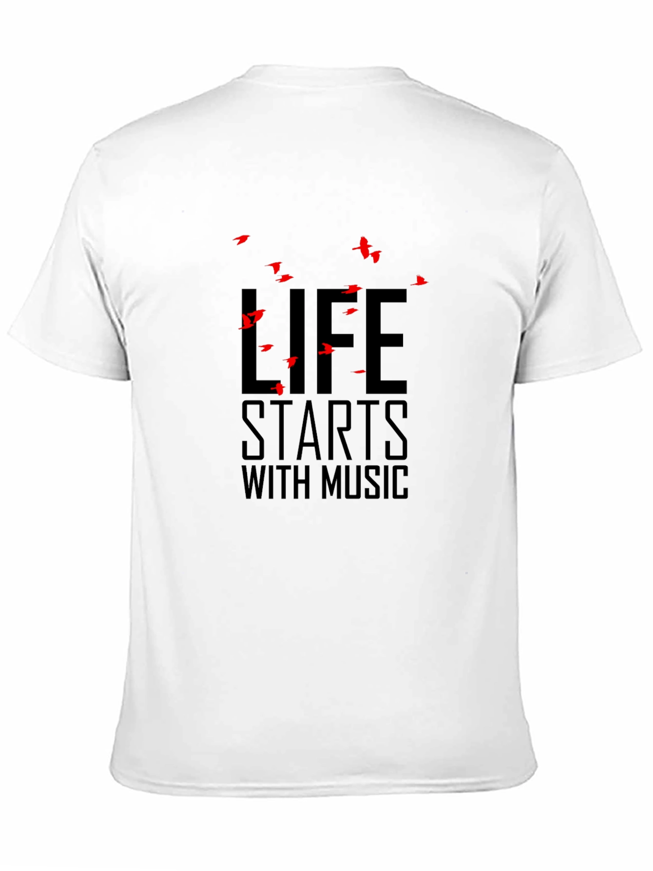 Life Starts With Music Graphic Tee - Black
