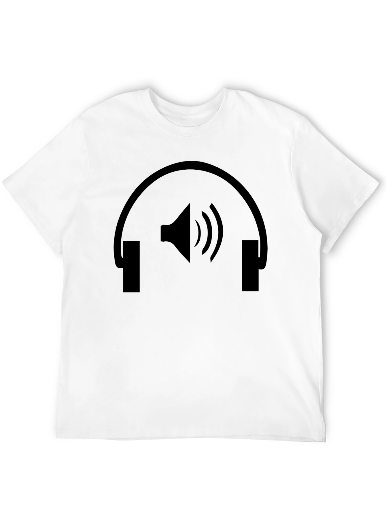 Black Headphone & Speaker Graphic Tee