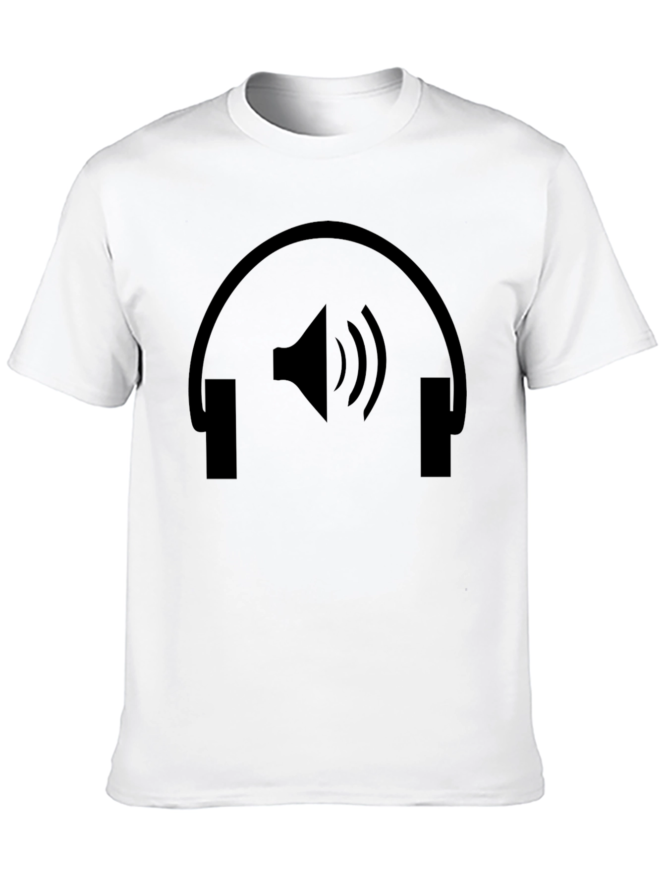 Black Headphone & Speaker Graphic Tee