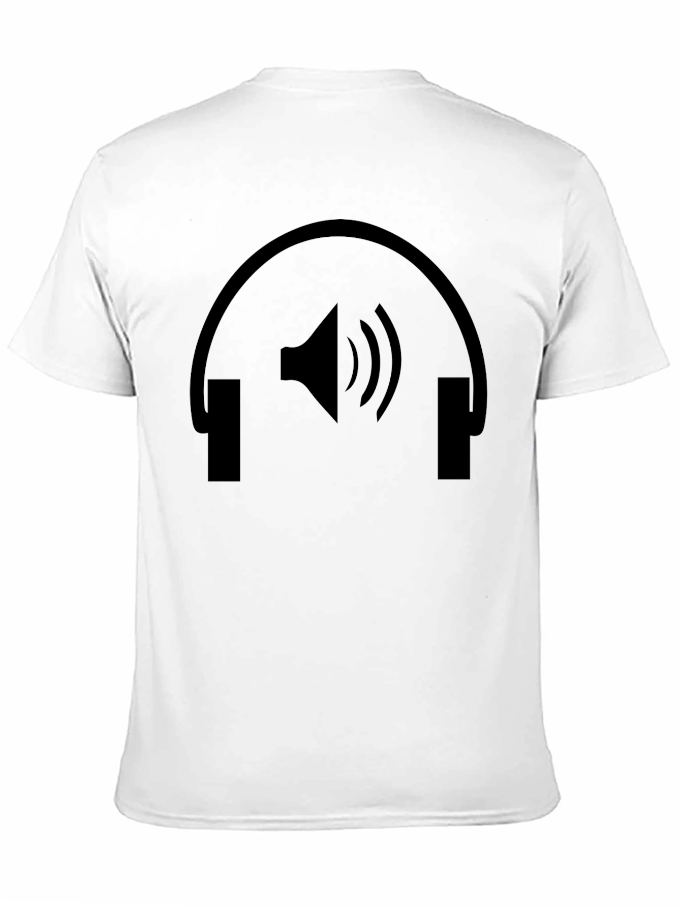 Black Headphone & Speaker Graphic Tee