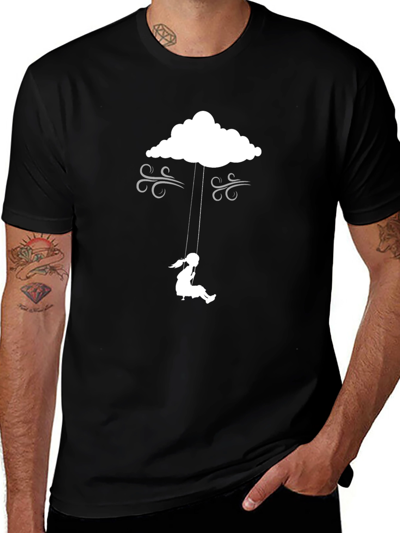 Cloud Swing T-Shirt - Whimsical Graphic Tee