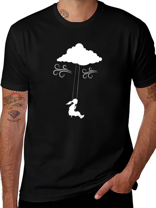 Cloud Swing T-Shirt - Whimsical Graphic Tee