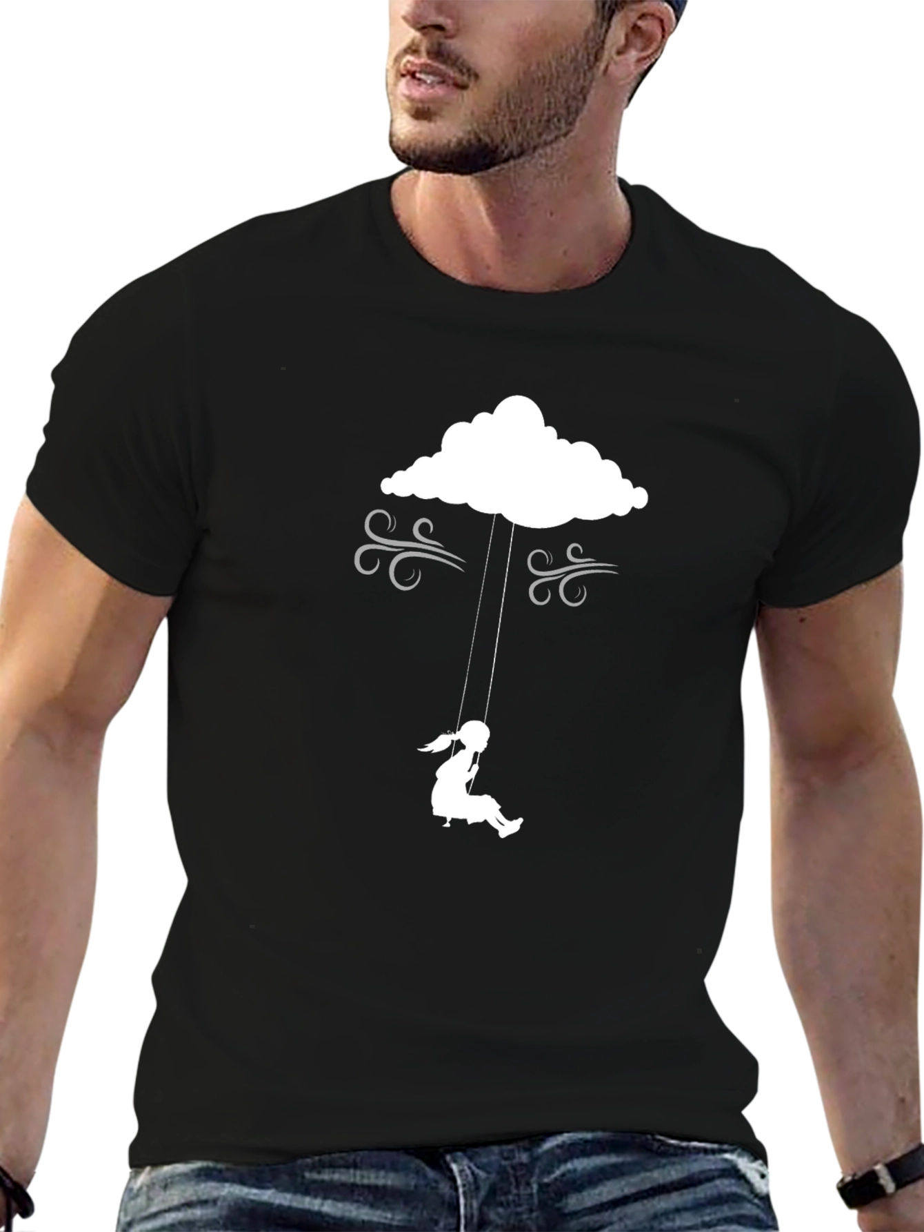 Cloud Swing T-Shirt - Whimsical Graphic Tee