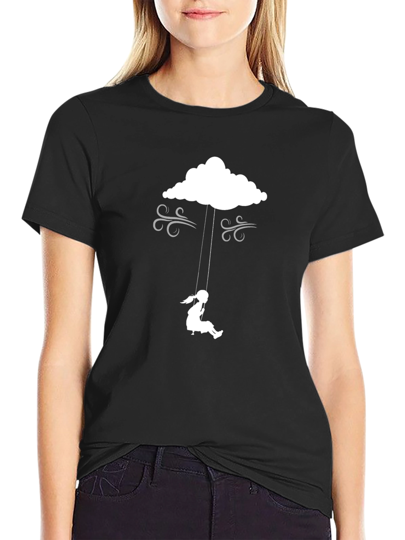 Cloud Swing T-Shirt - Whimsical Graphic Tee
