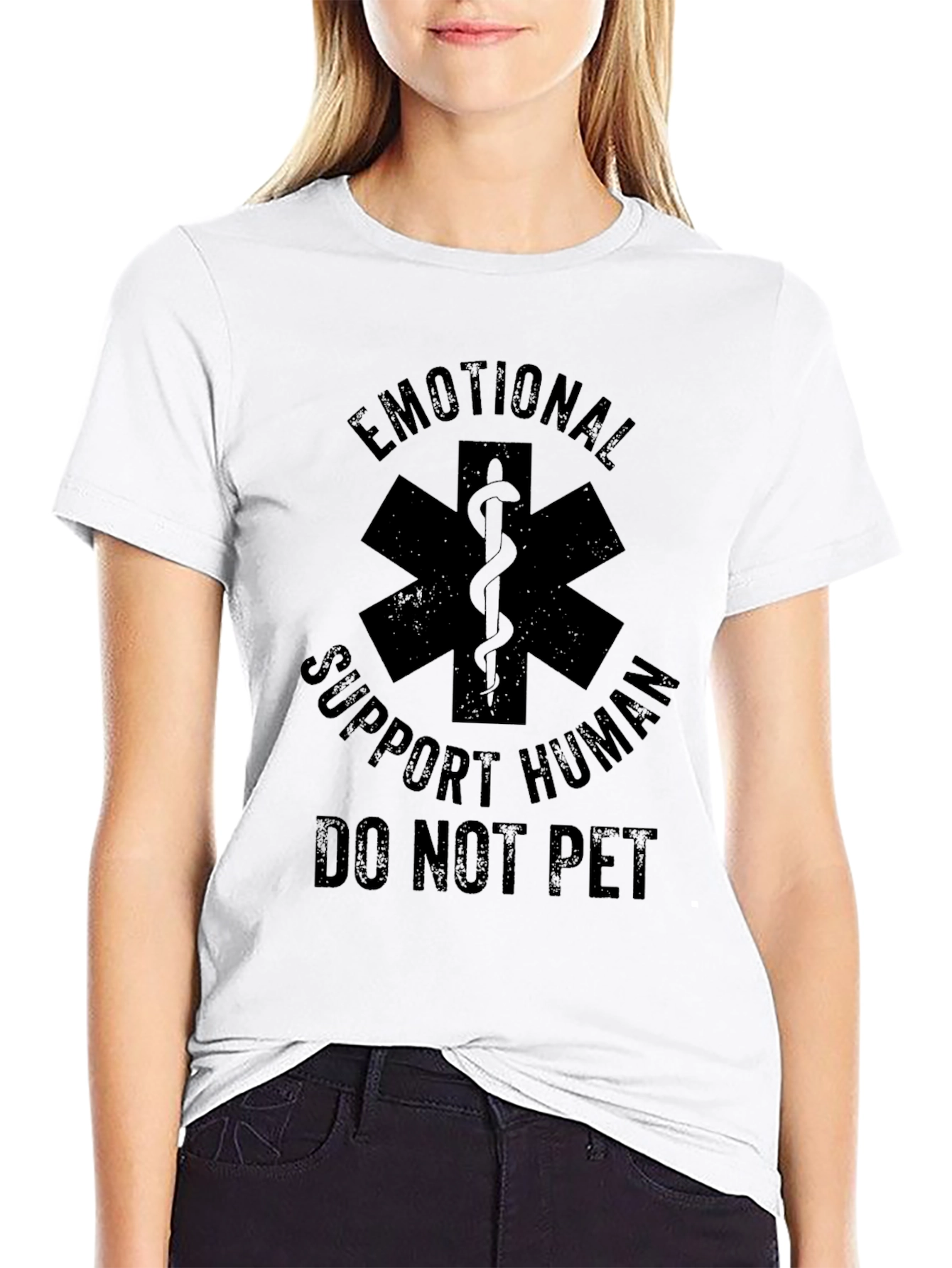 Emotional Support Human - Funny T-Shirt