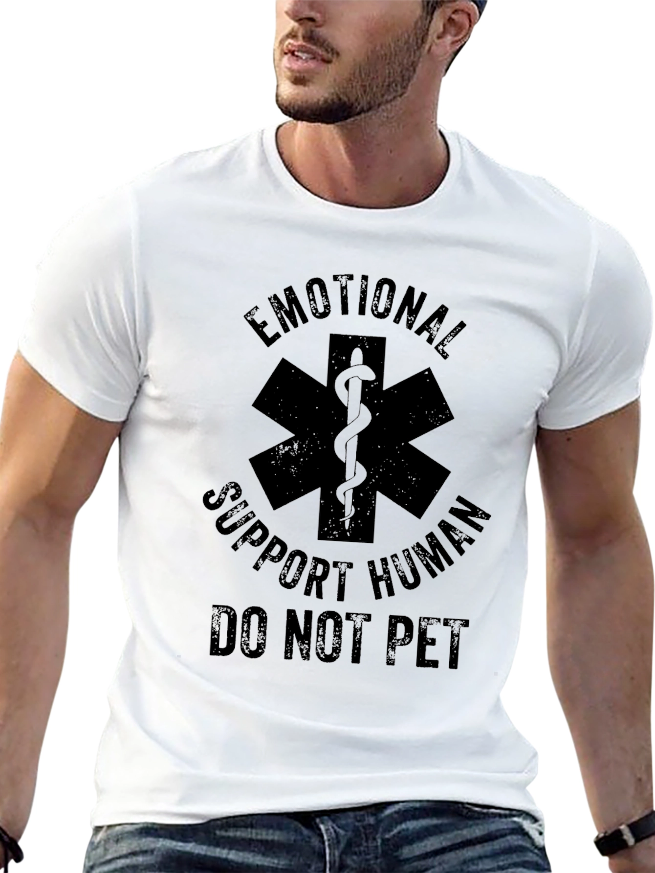 Emotional Support Human - Funny T-Shirt