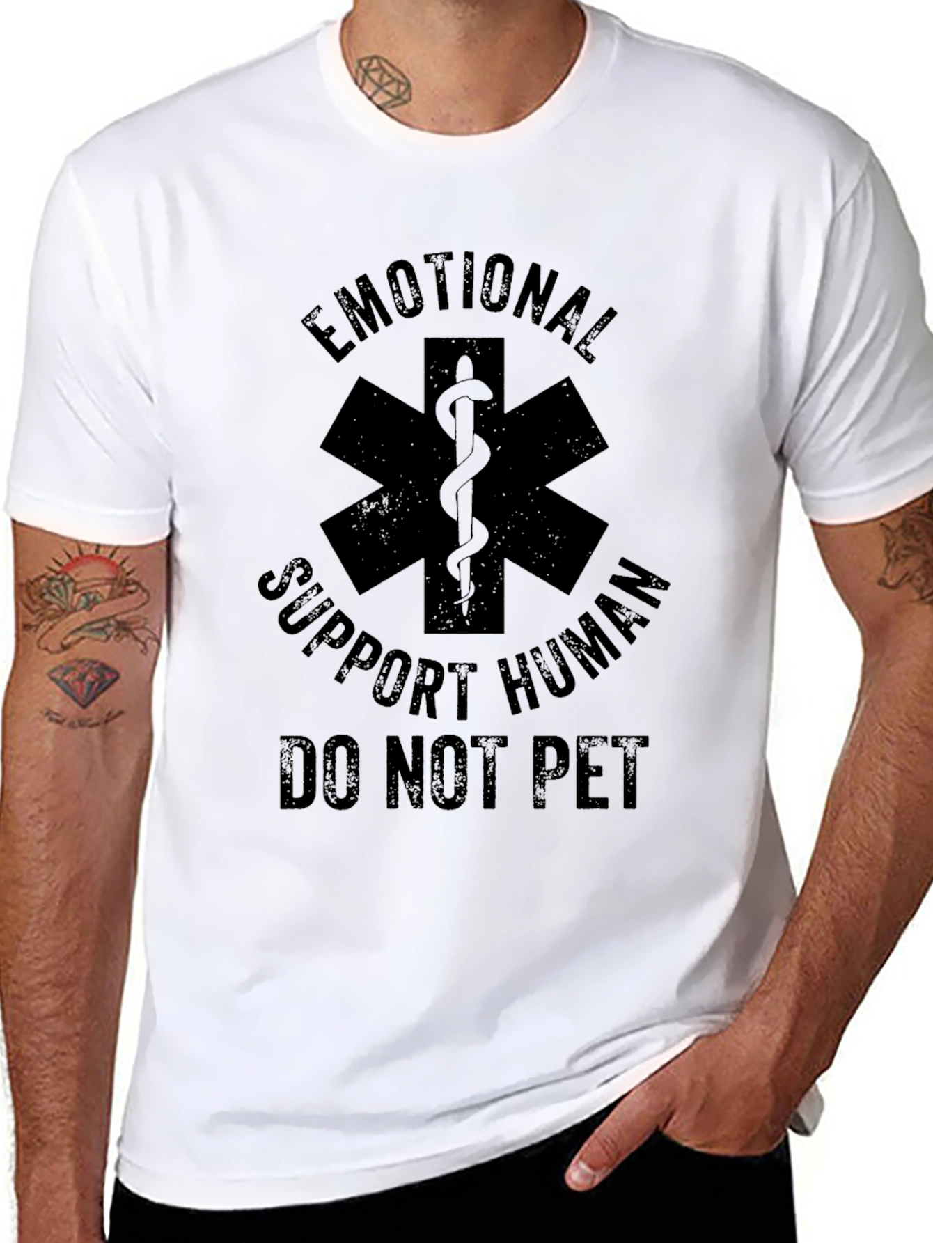 Emotional Support Human - Funny T-Shirt