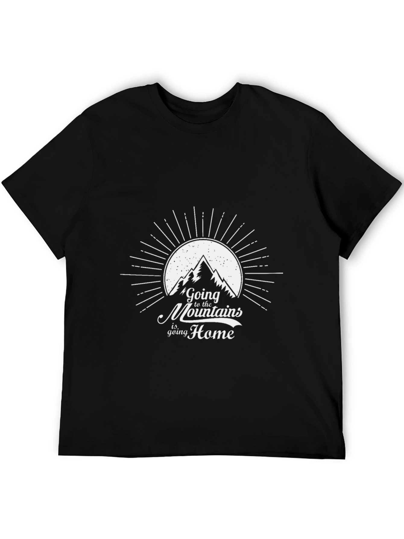 Mountain Home Graphic Tee - Black Cotton T-Shirt