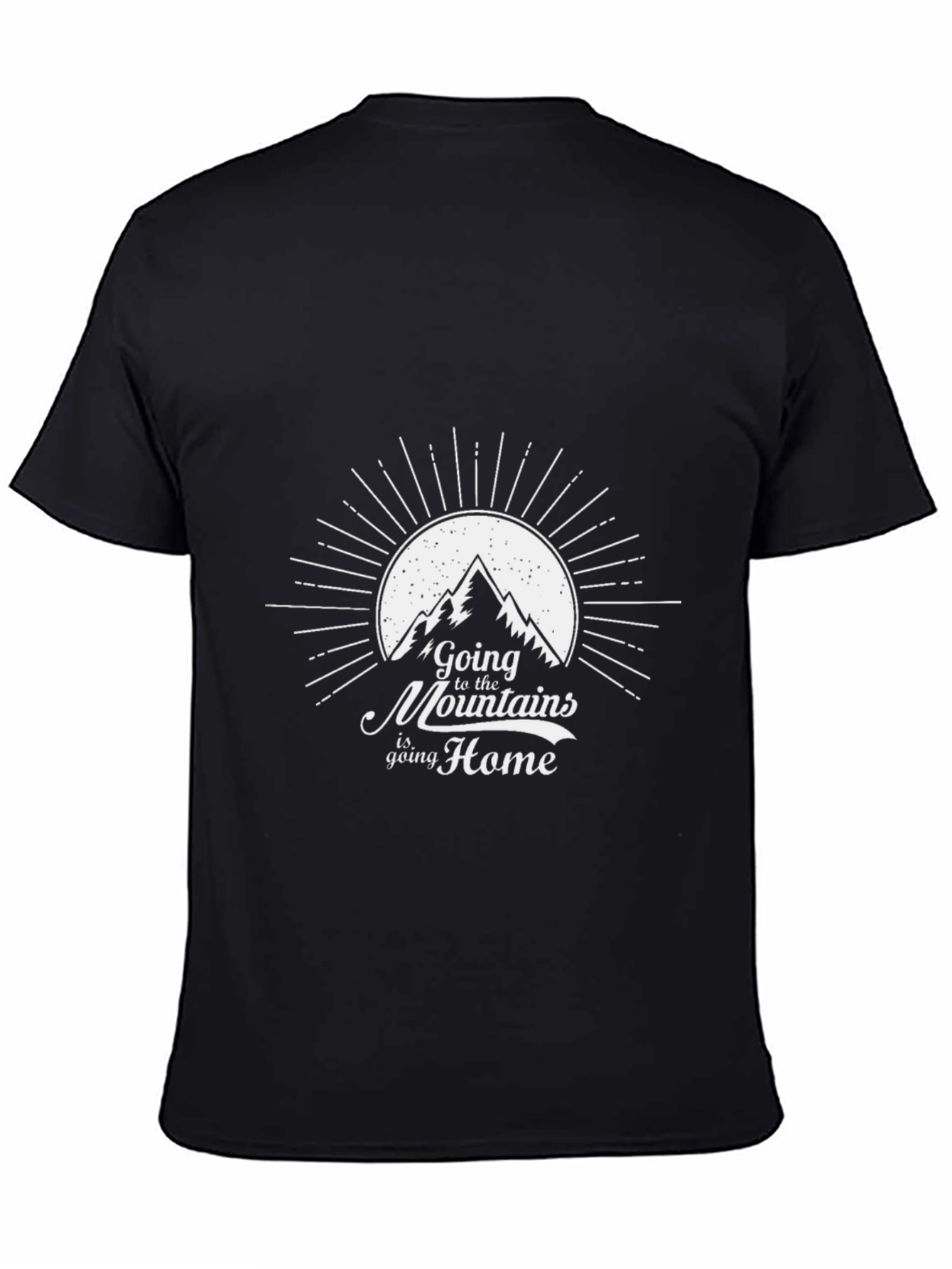 Mountain Home Graphic Tee - Black Cotton T-Shirt