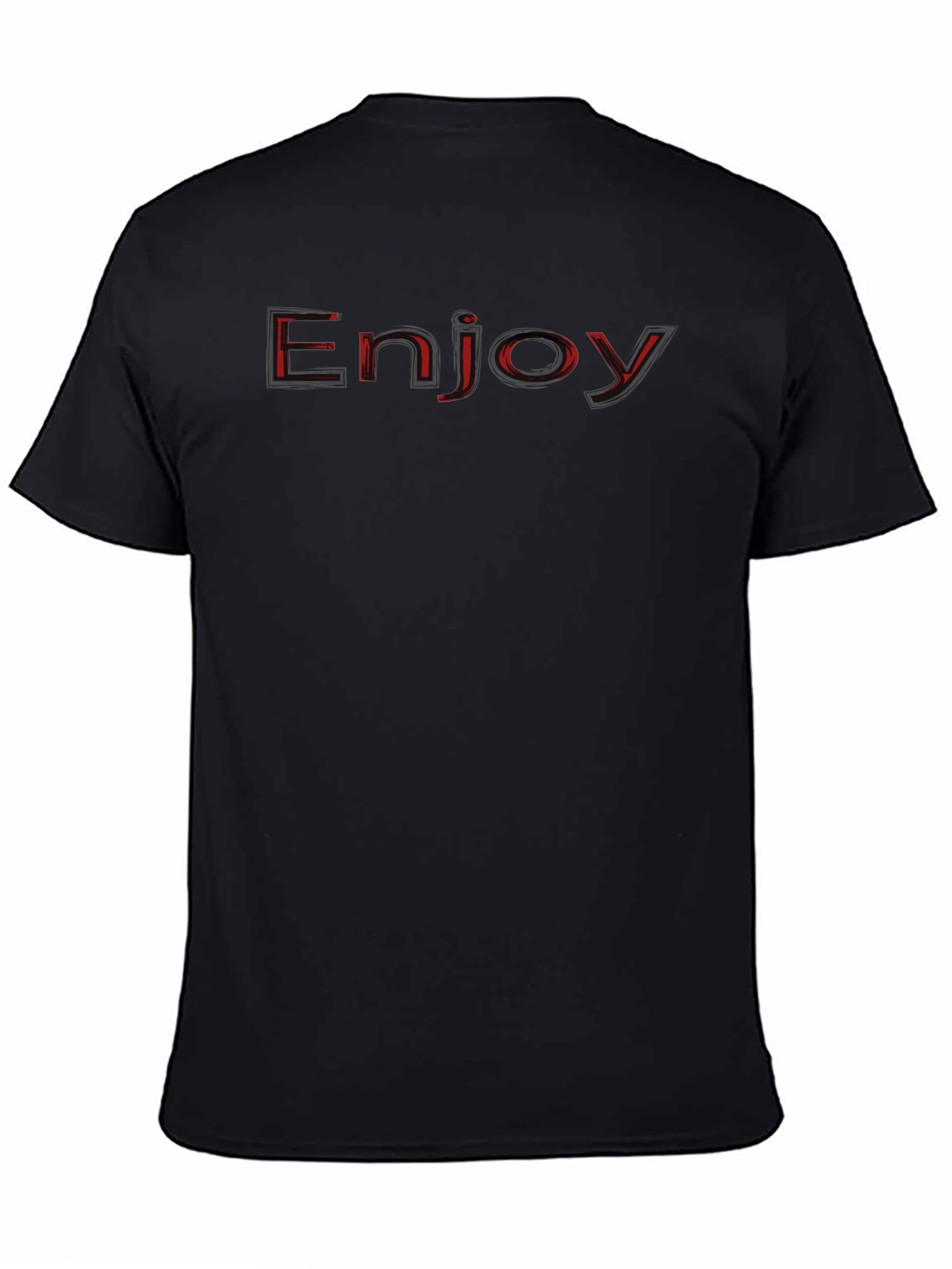 Enjoy Black Graphic Tee - Mens Casual Wear