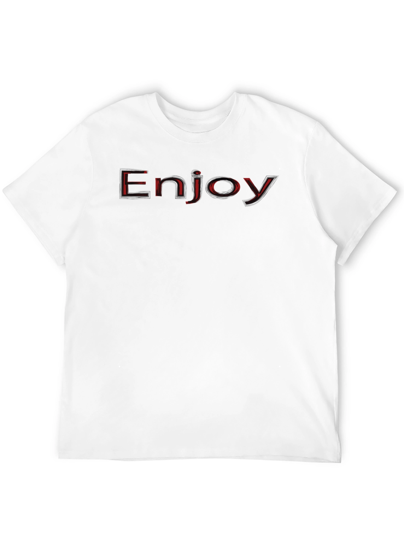 Enjoy Black Graphic Tee - Mens Casual Wear