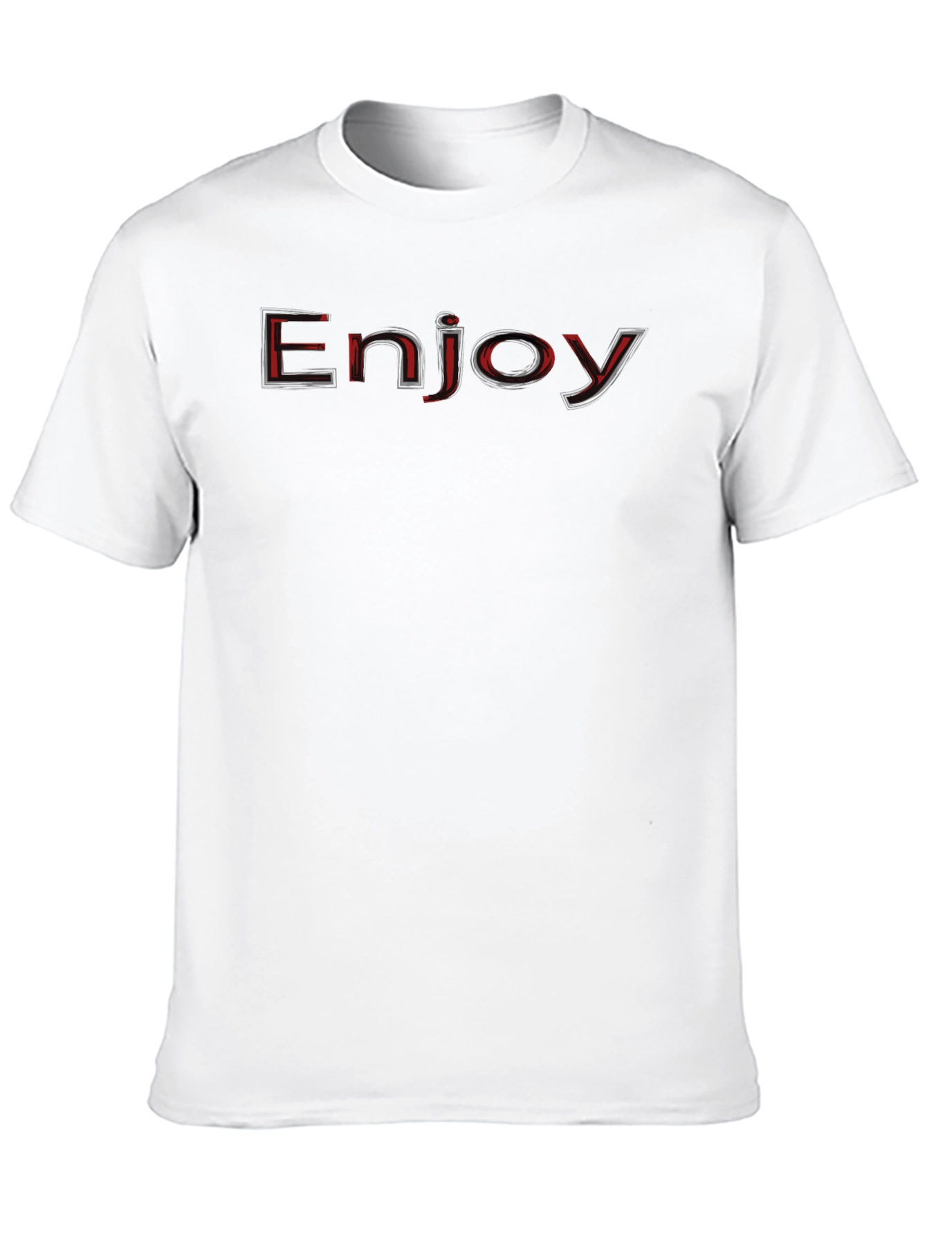 Enjoy Black Graphic Tee - Mens Casual Wear