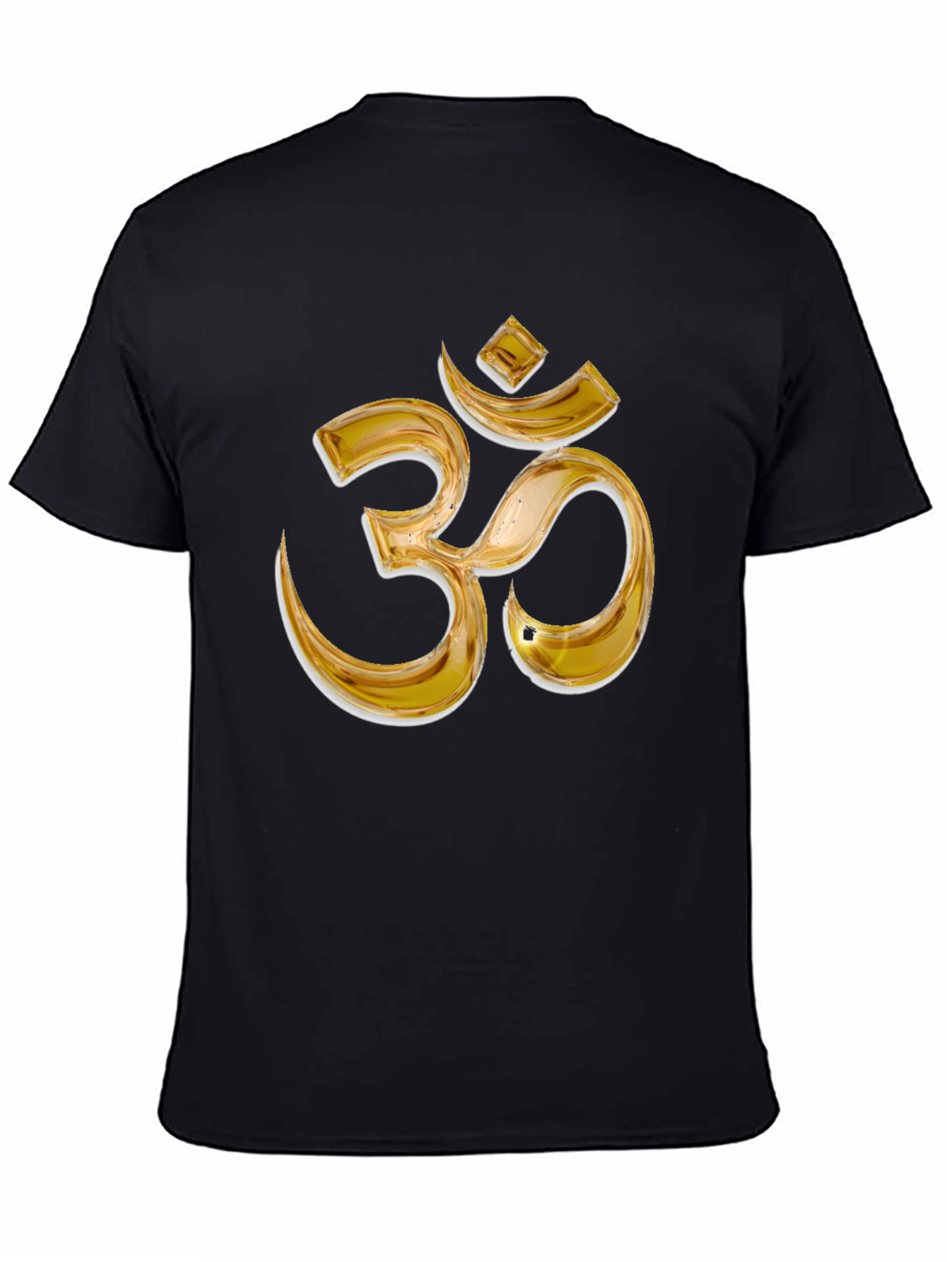 Gold Om Symbol Black T-Shirt