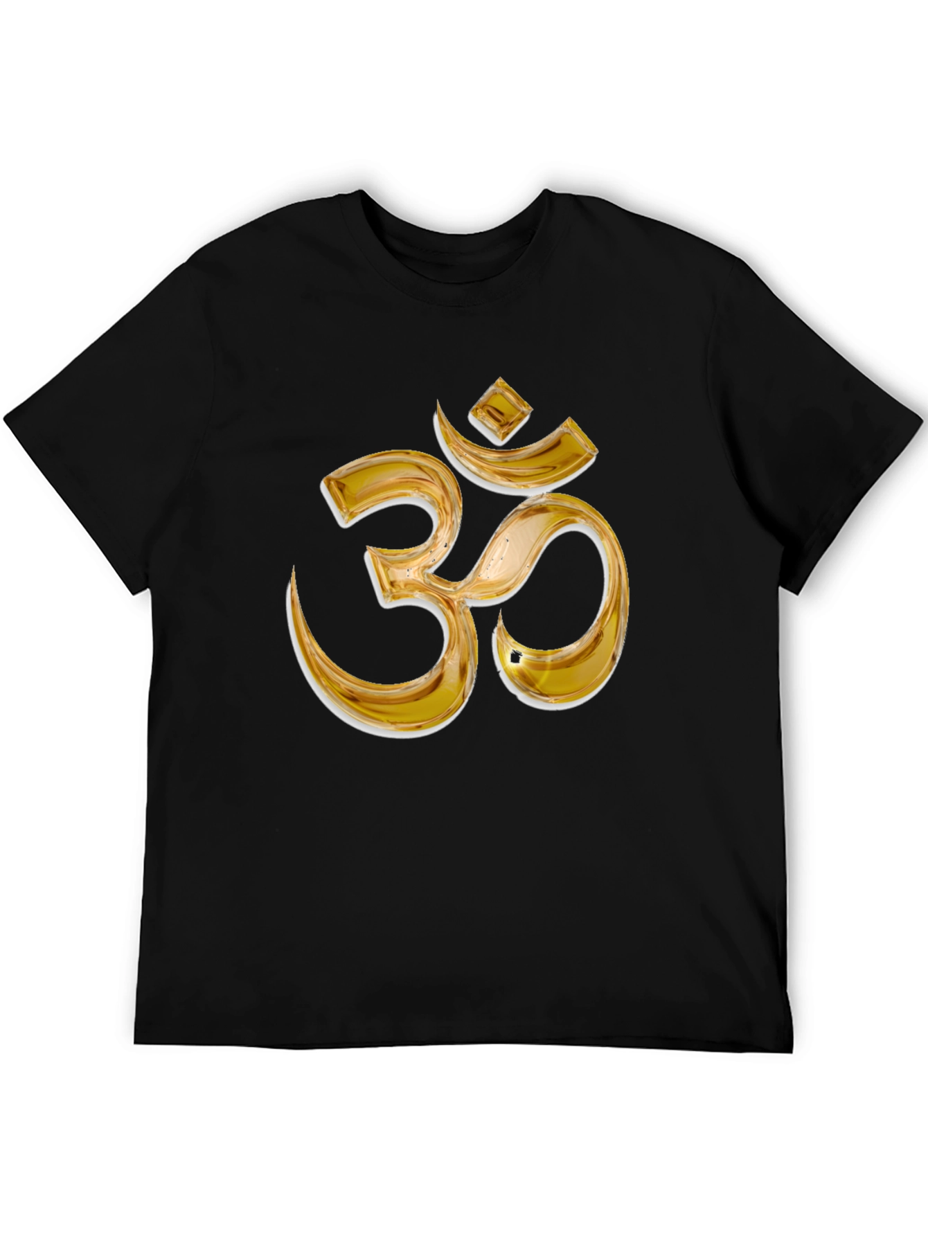 Gold Om Symbol Black T-Shirt