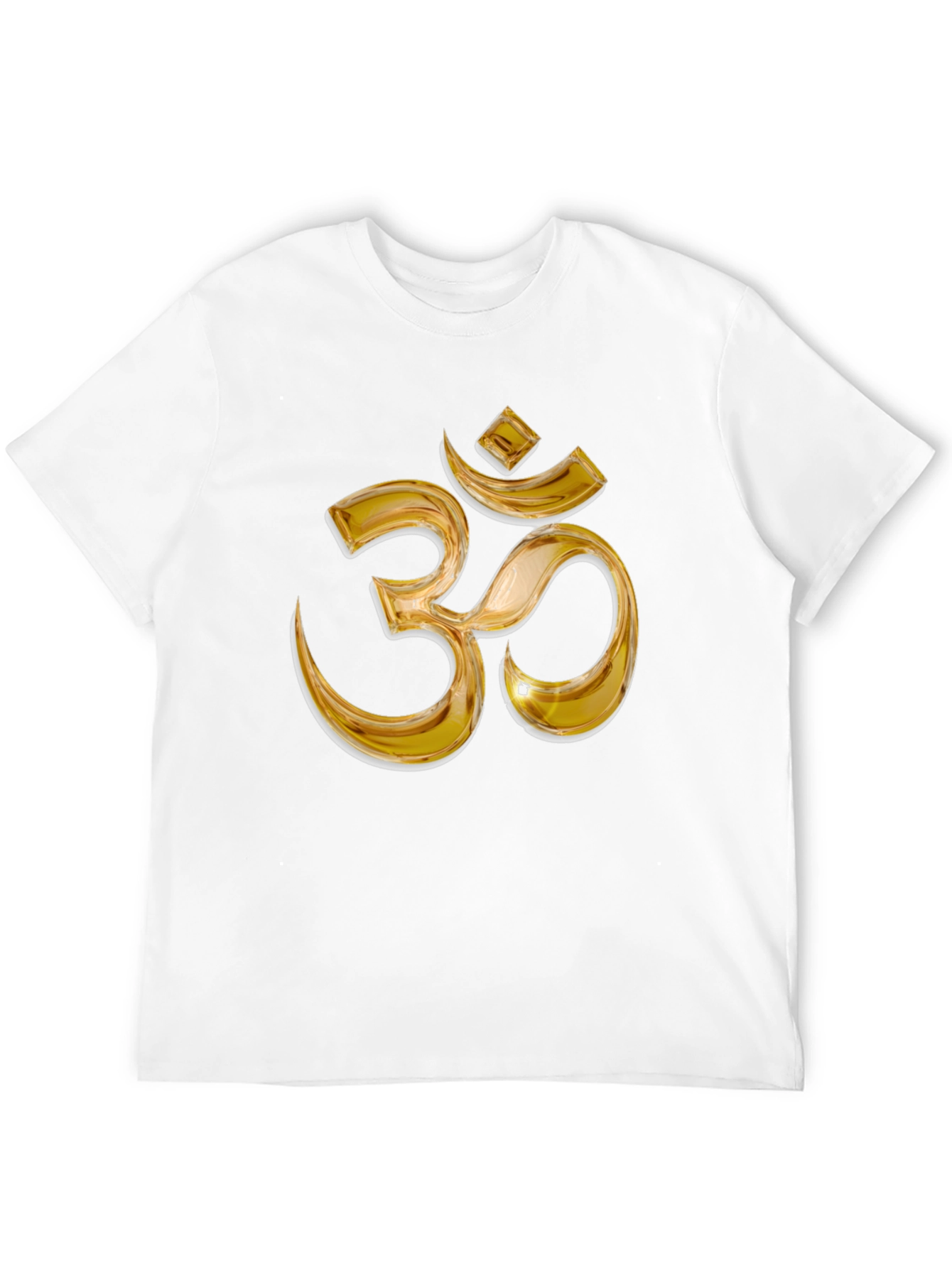Gold Om Symbol Black T-Shirt