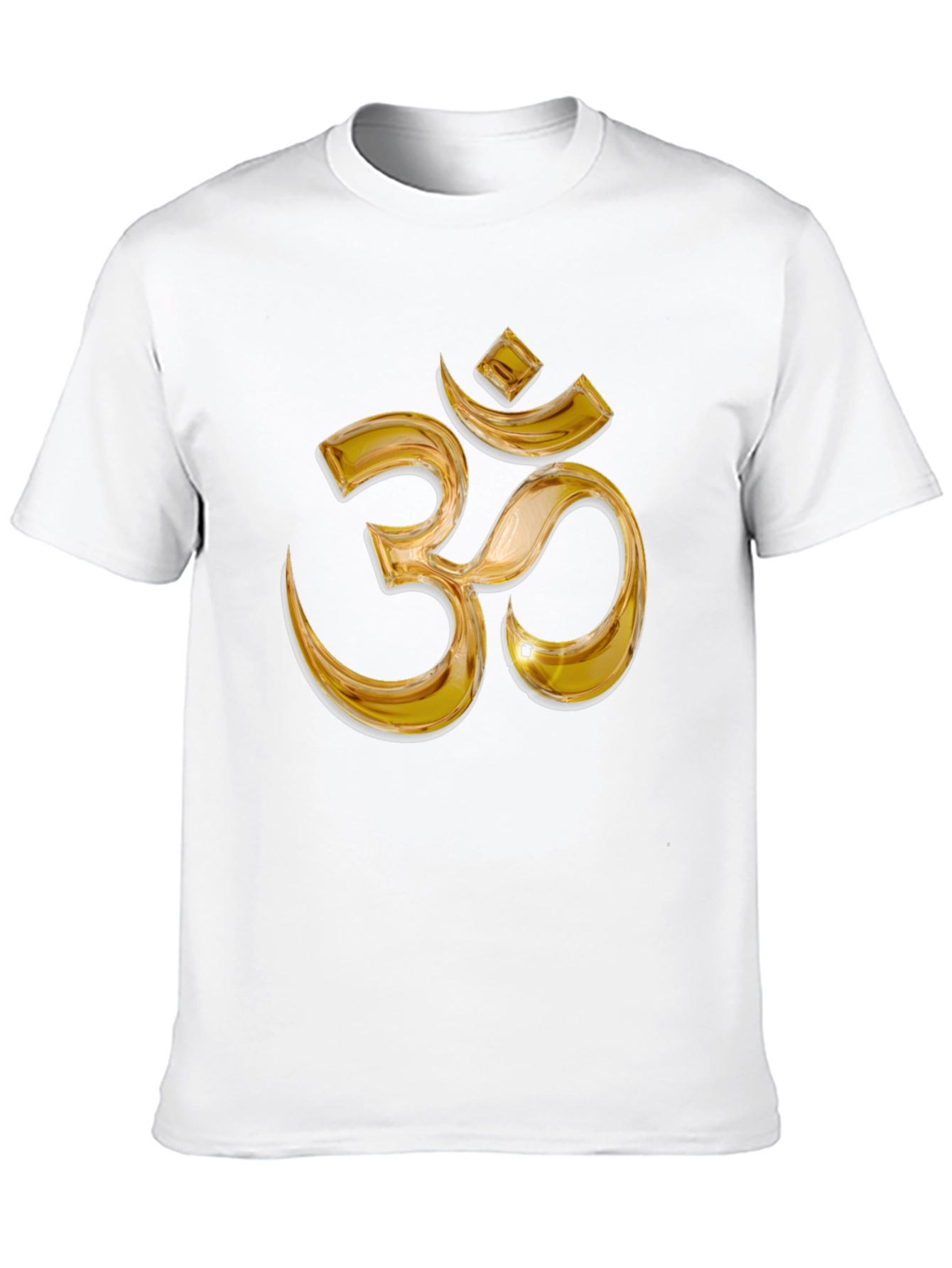 Gold Om Symbol Black T-Shirt