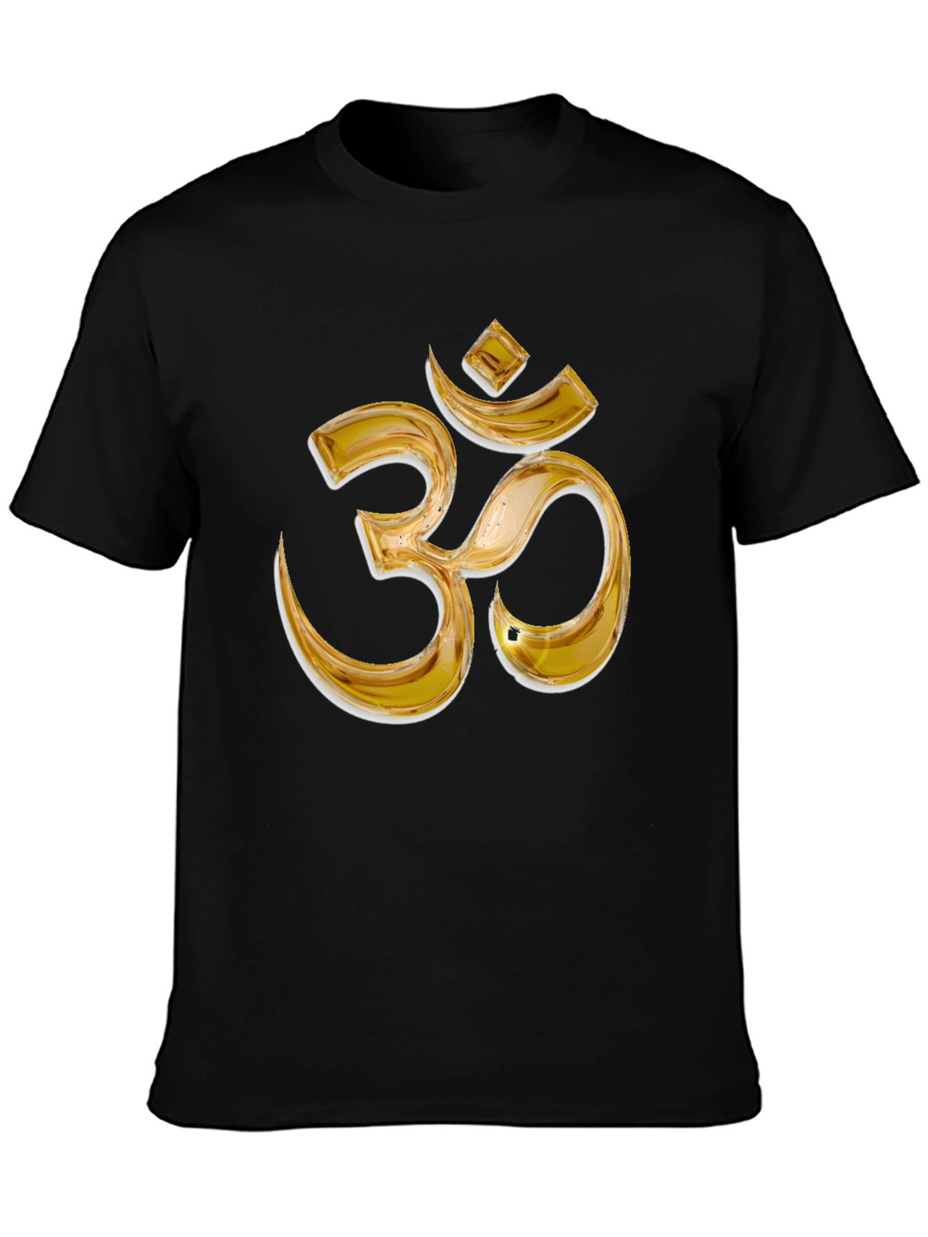 Gold Om Symbol Black T-Shirt