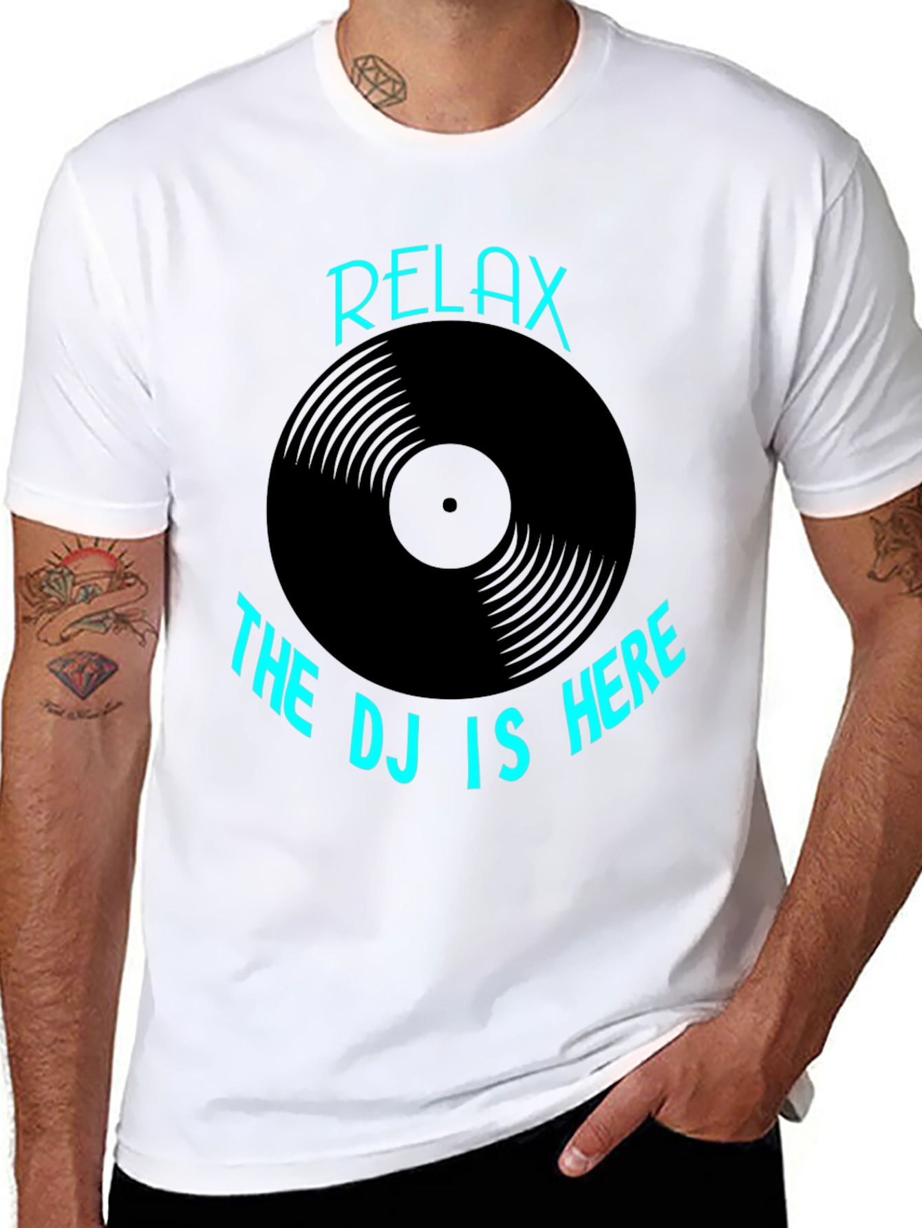 Relax The DJ is Here Graphic T-Shirt