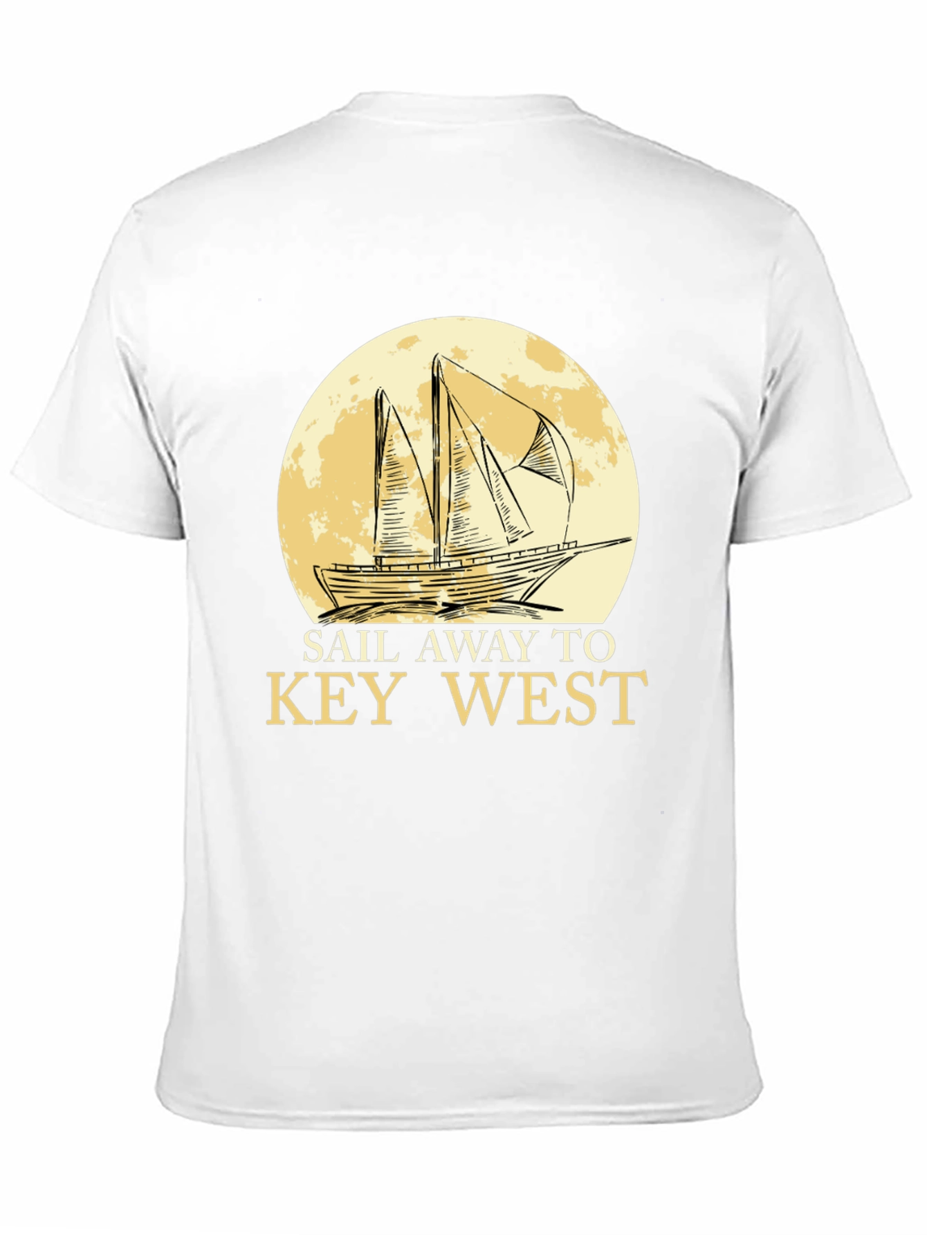 Sail Away to Key West Black Graphic T-Shirt