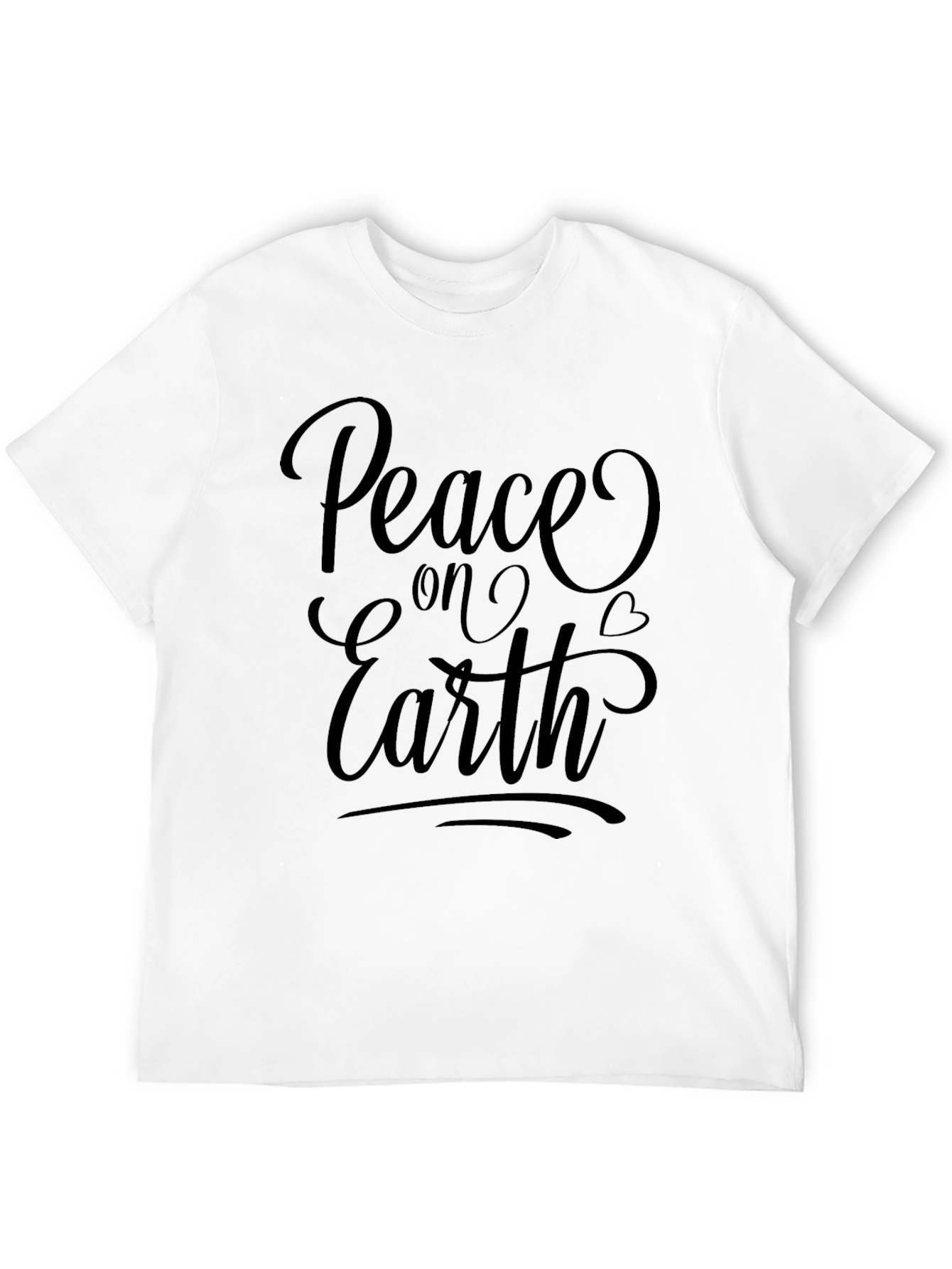Peace On Earth Graphic Tee - Black Casual Shirt