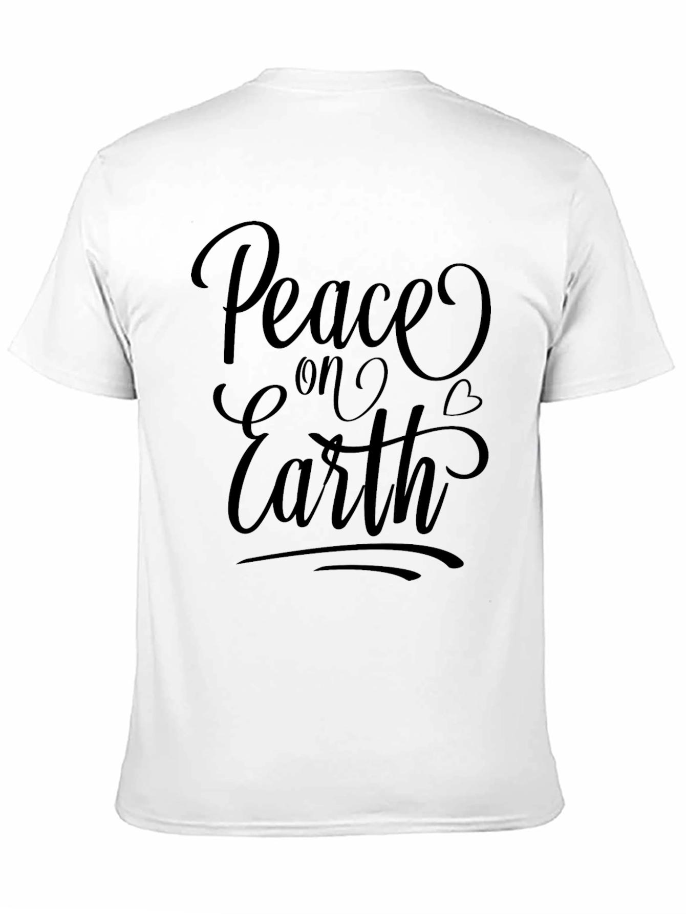 Peace On Earth Graphic Tee - Black Casual Shirt