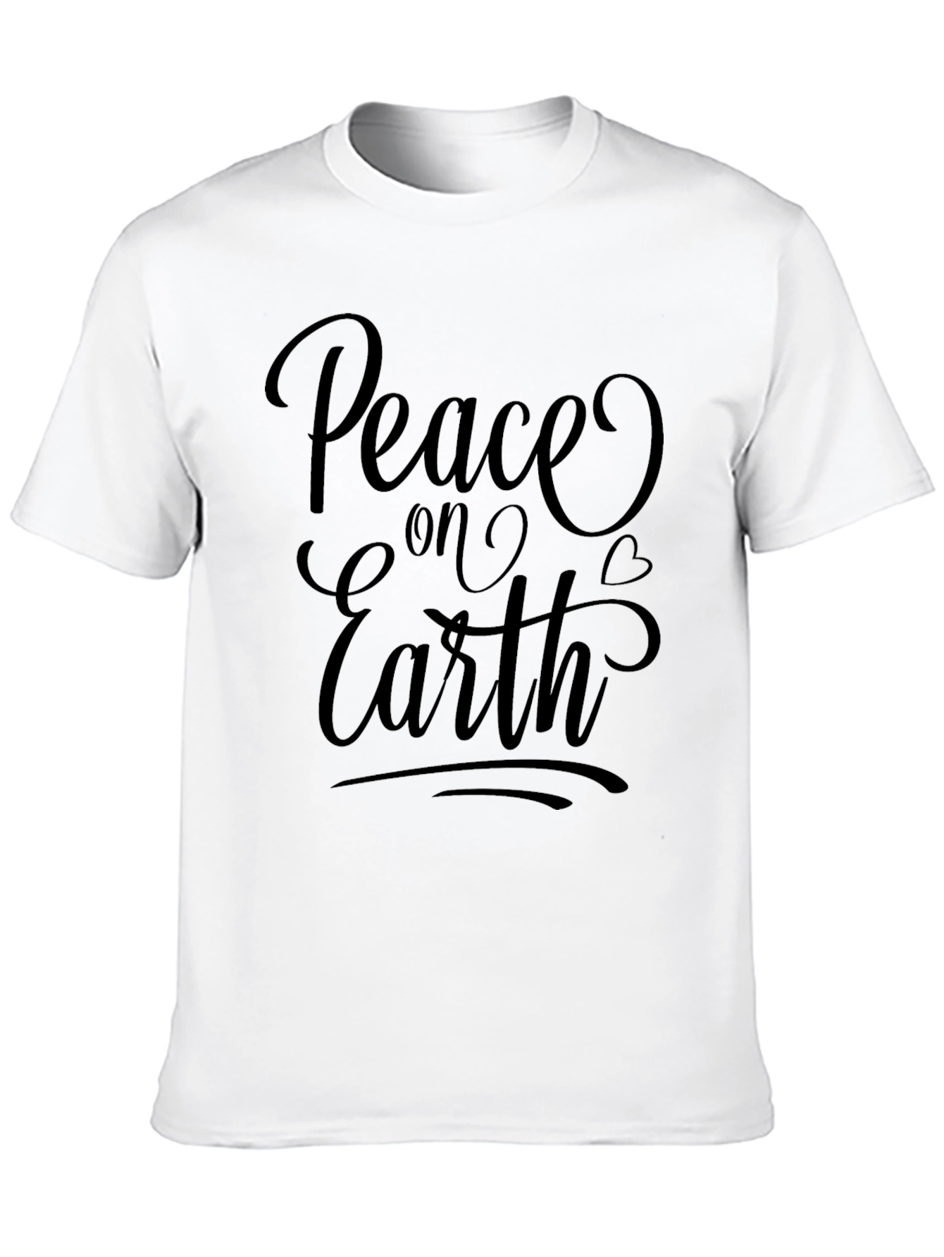 Peace On Earth Graphic Tee - Black Casual Shirt
